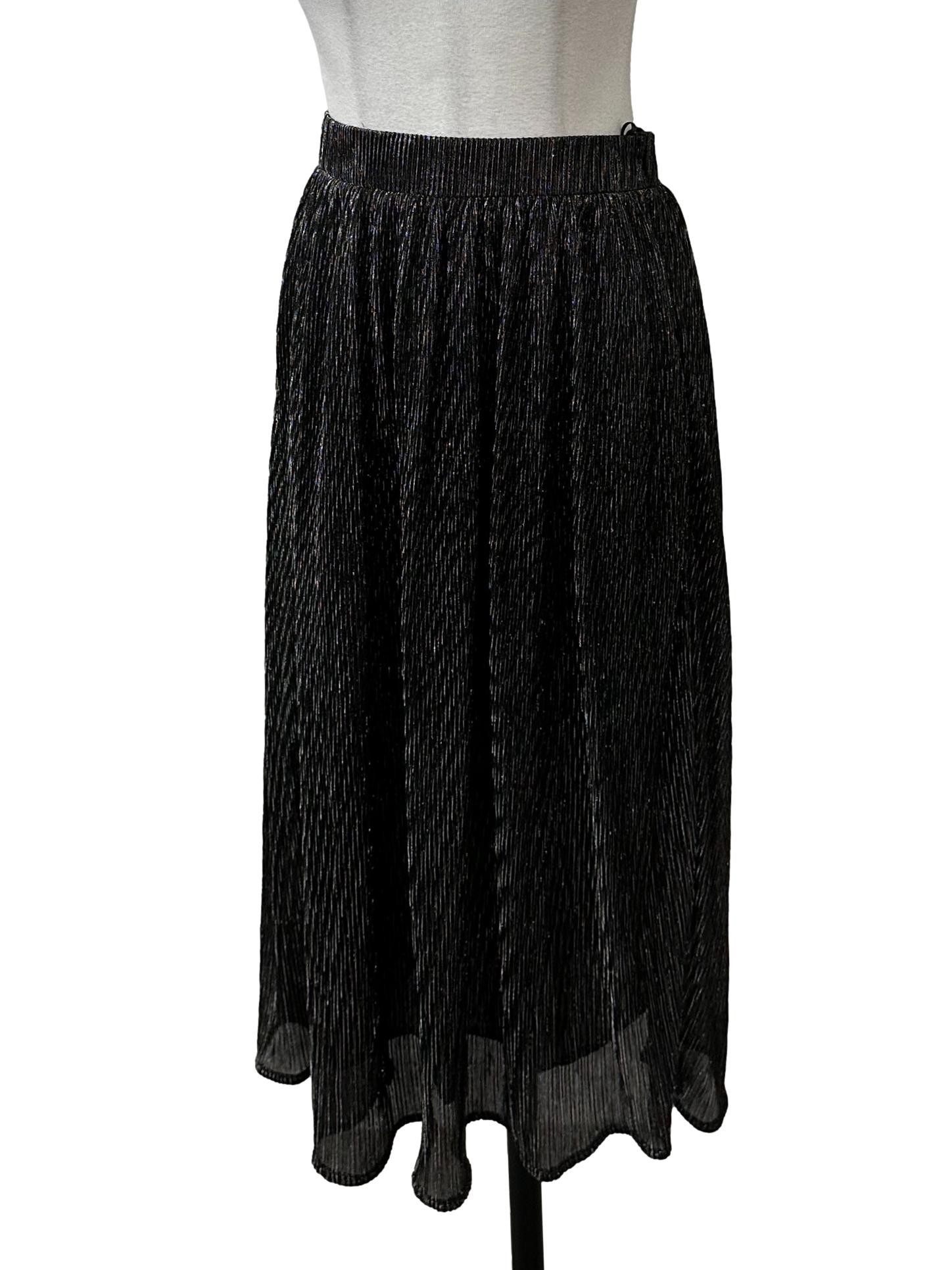 Black Shimmery Tube Skirt