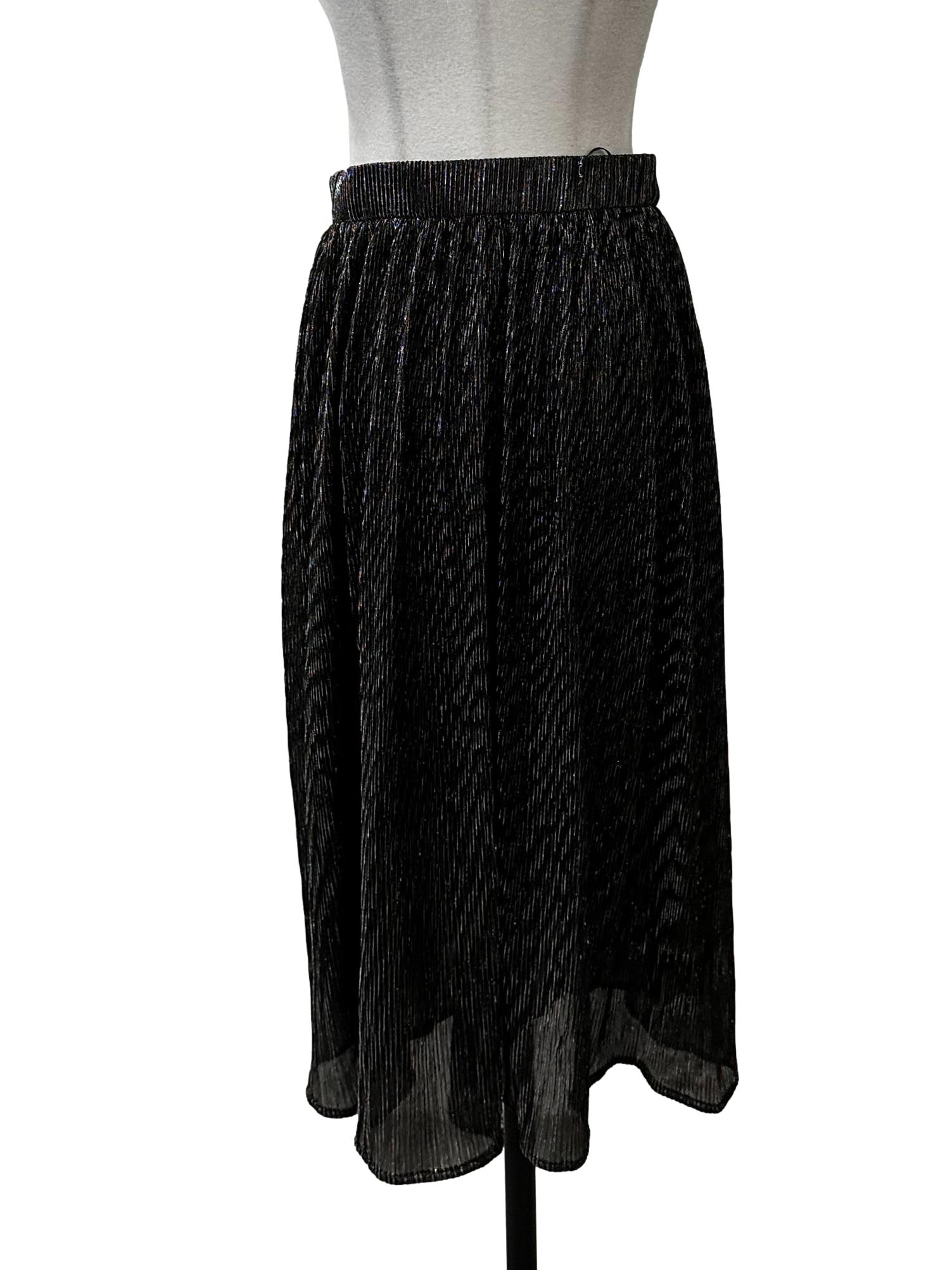 Black Shimmery Tube Skirt