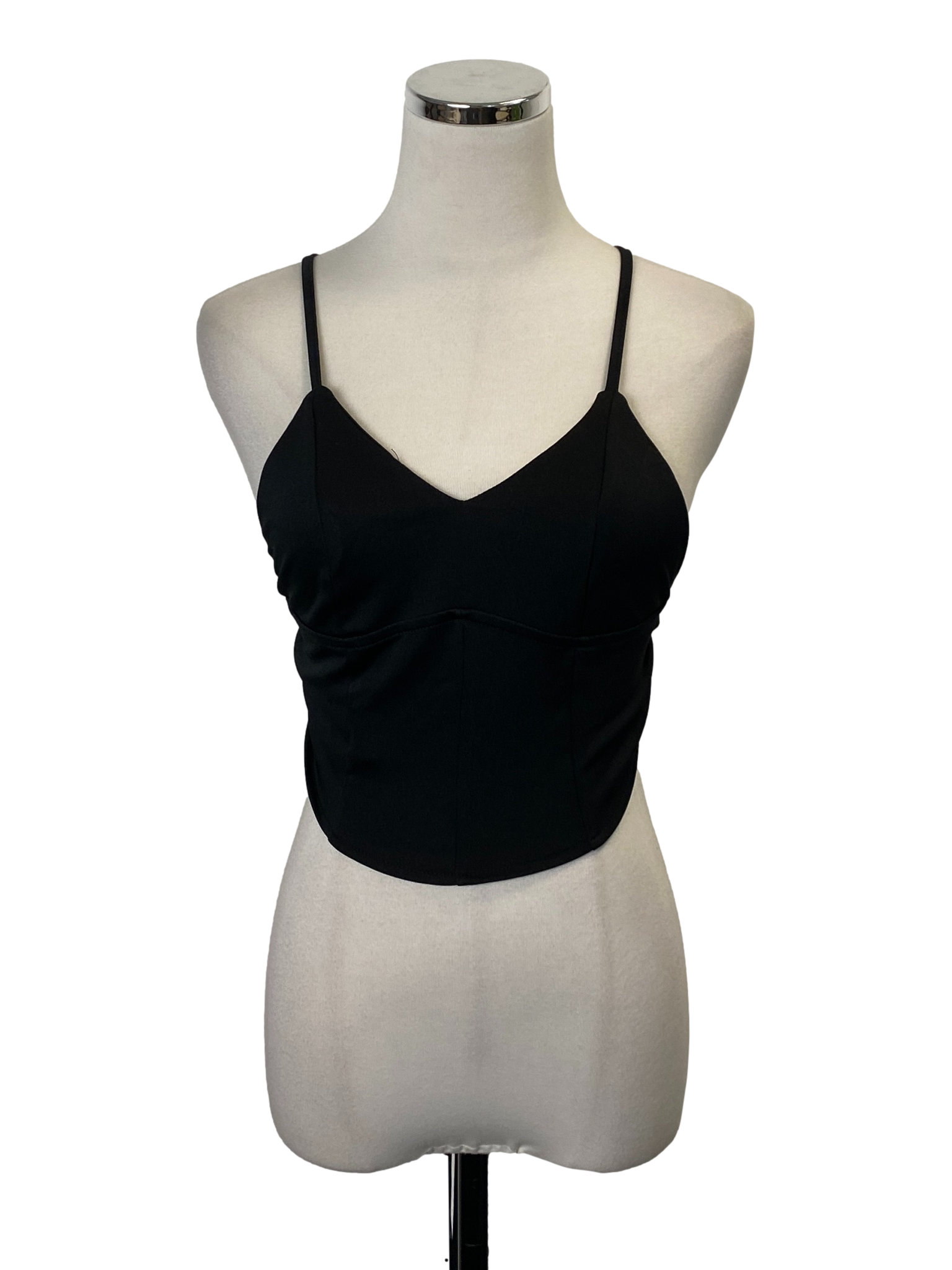 Ebony Black Self Tie Top