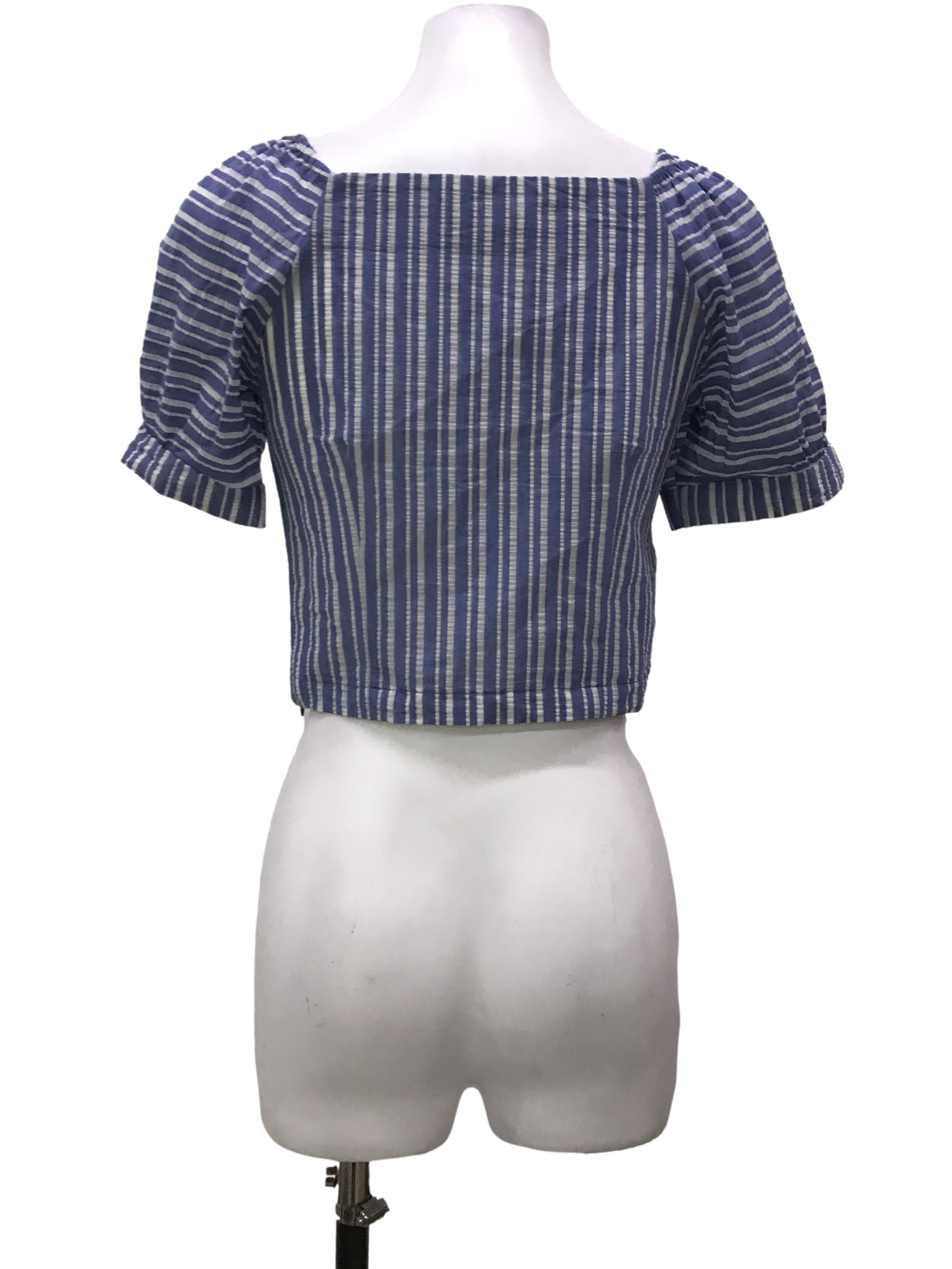 Blue Stripes Front Twist Top