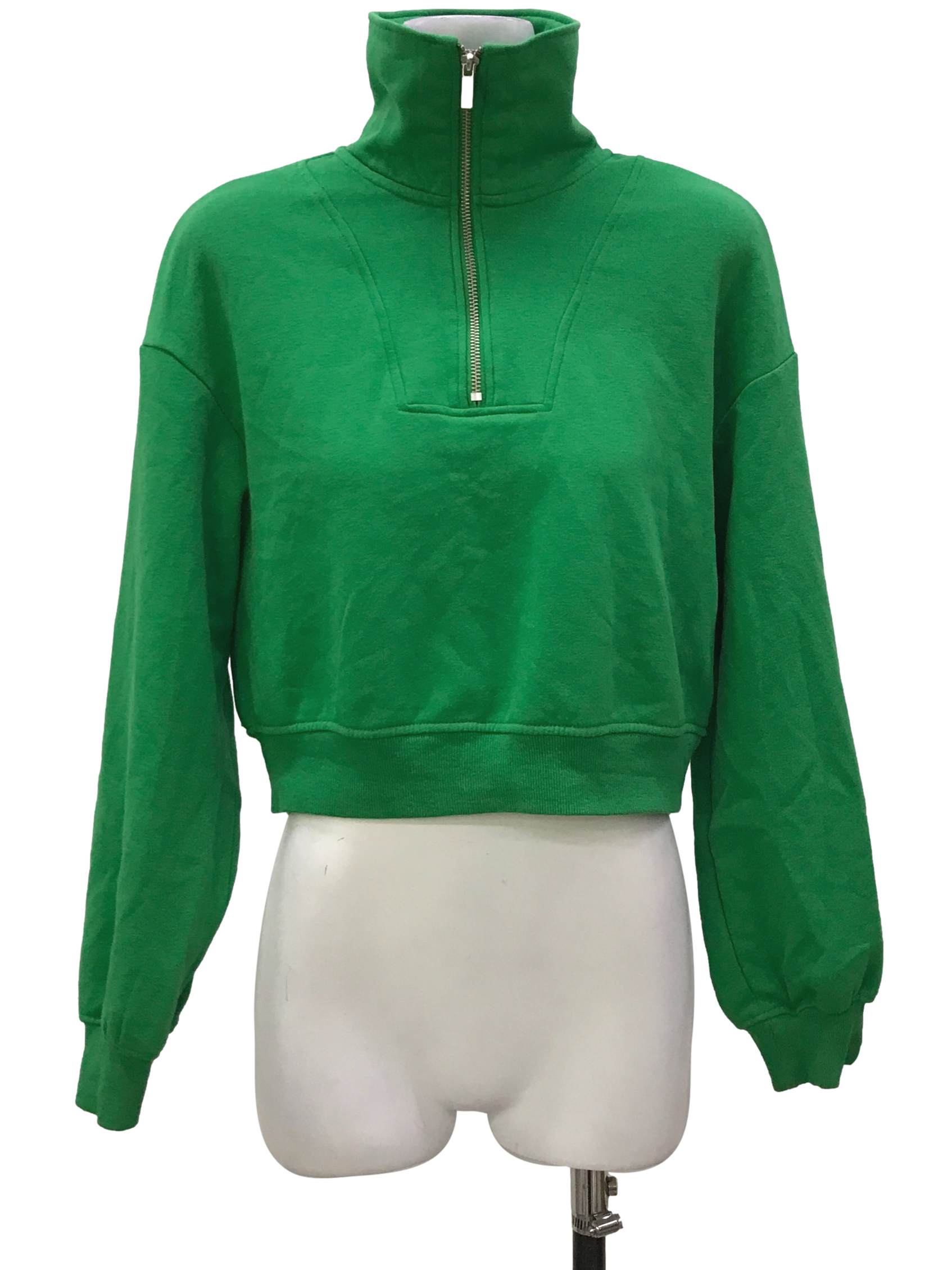 Green Zip Up Sweater