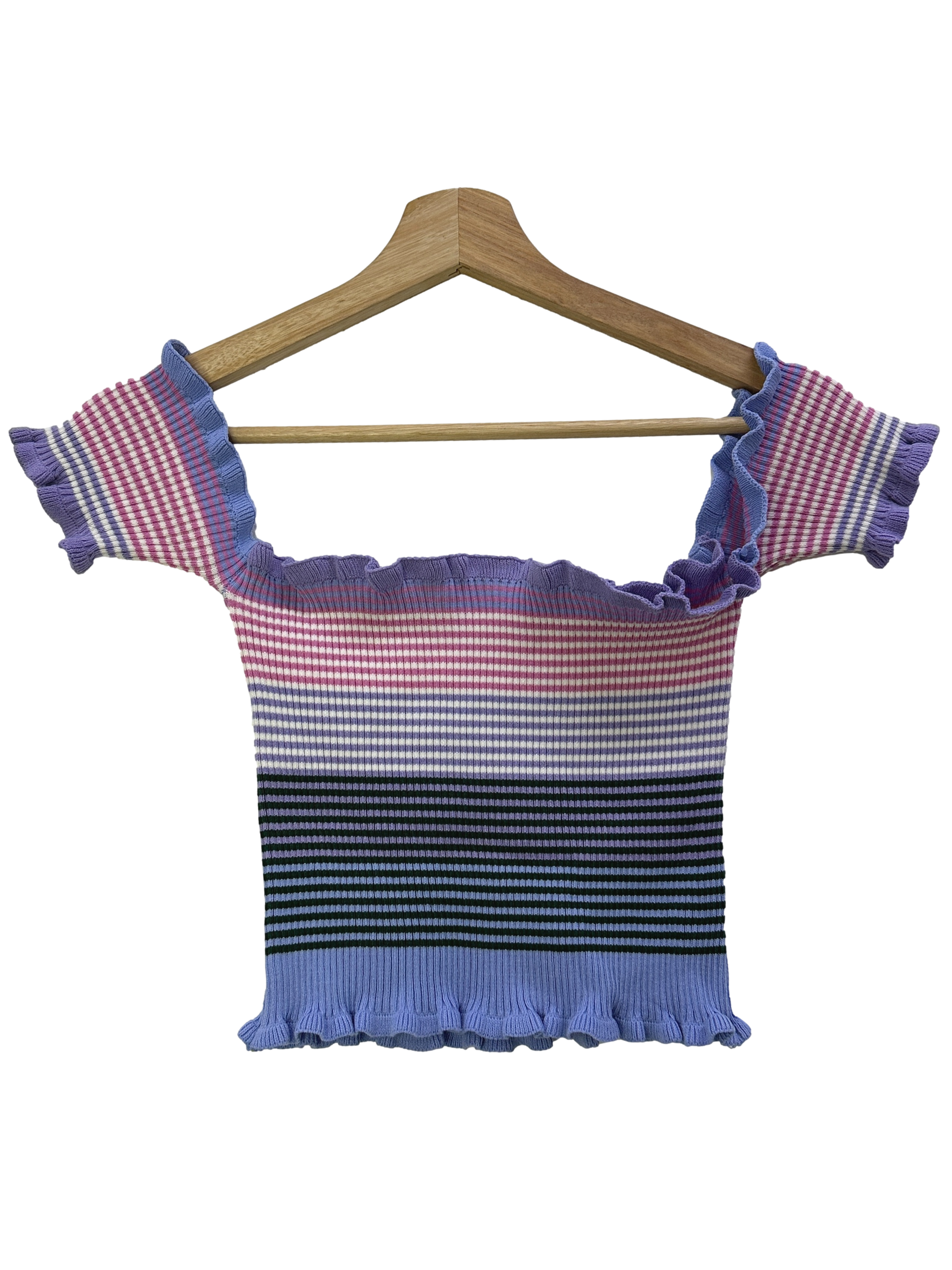 Mulitcolored Striped Crop Top