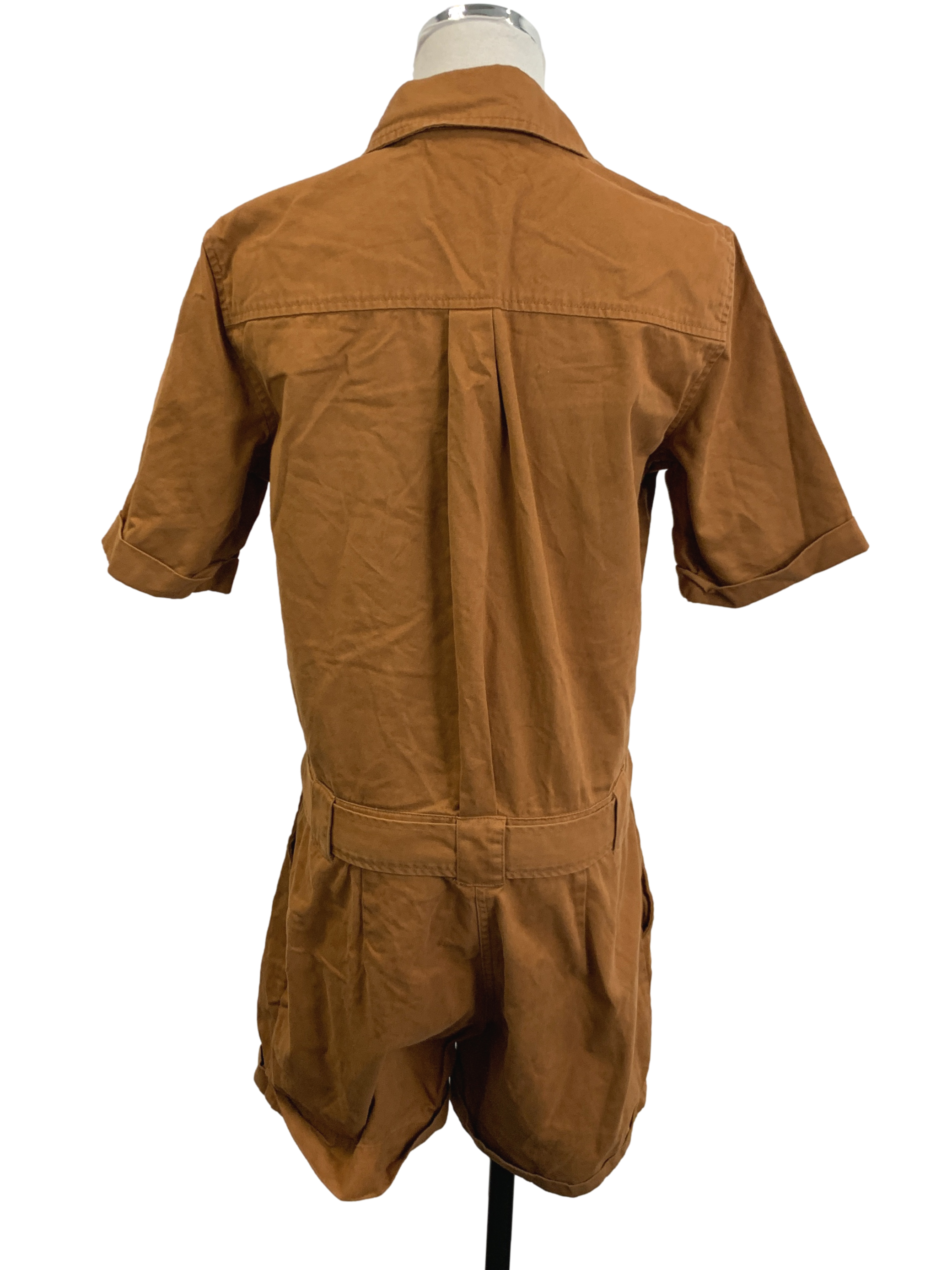 Ginger Brown Button Down Romper
