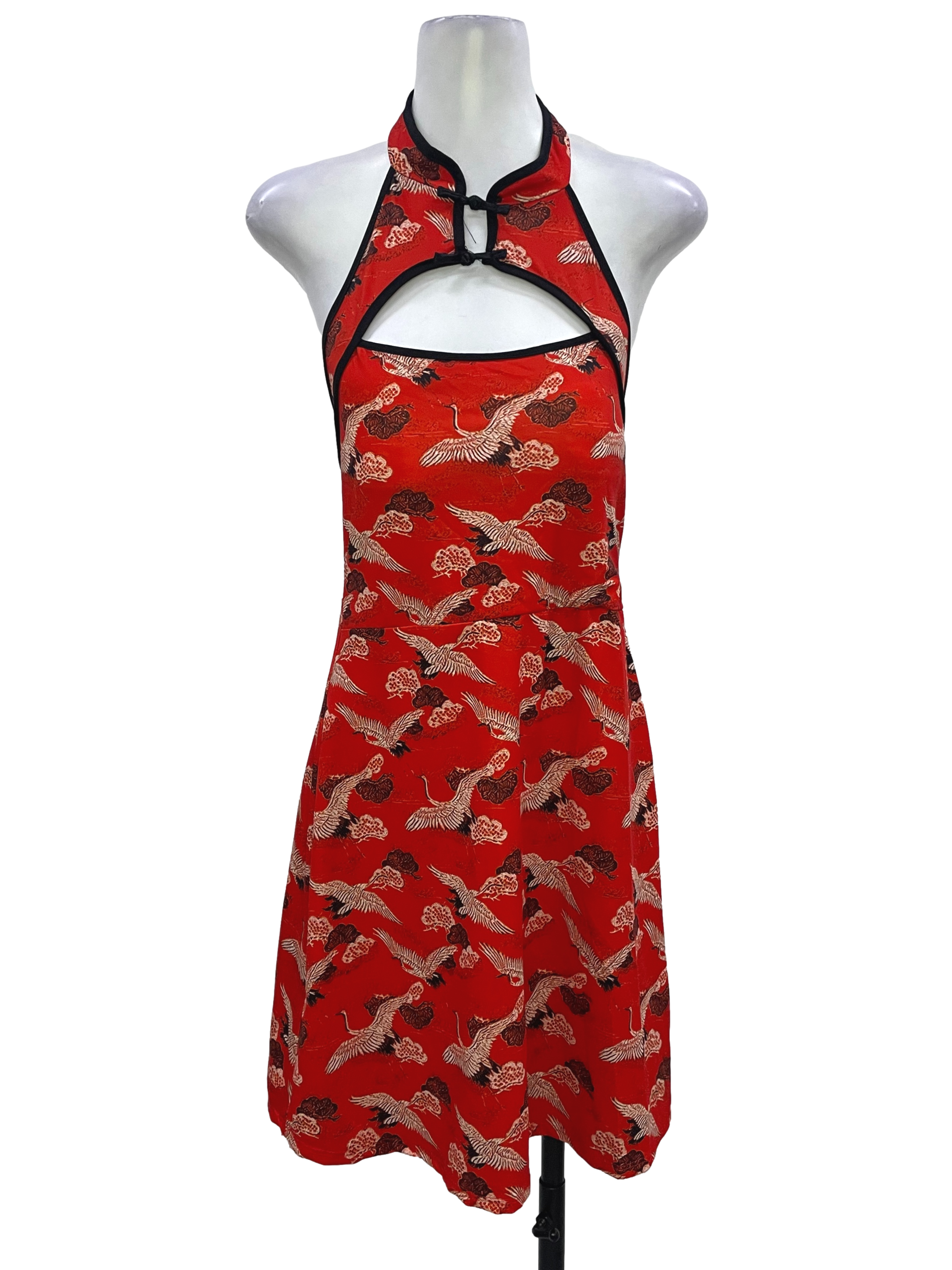 Red Pattern Mini Dress