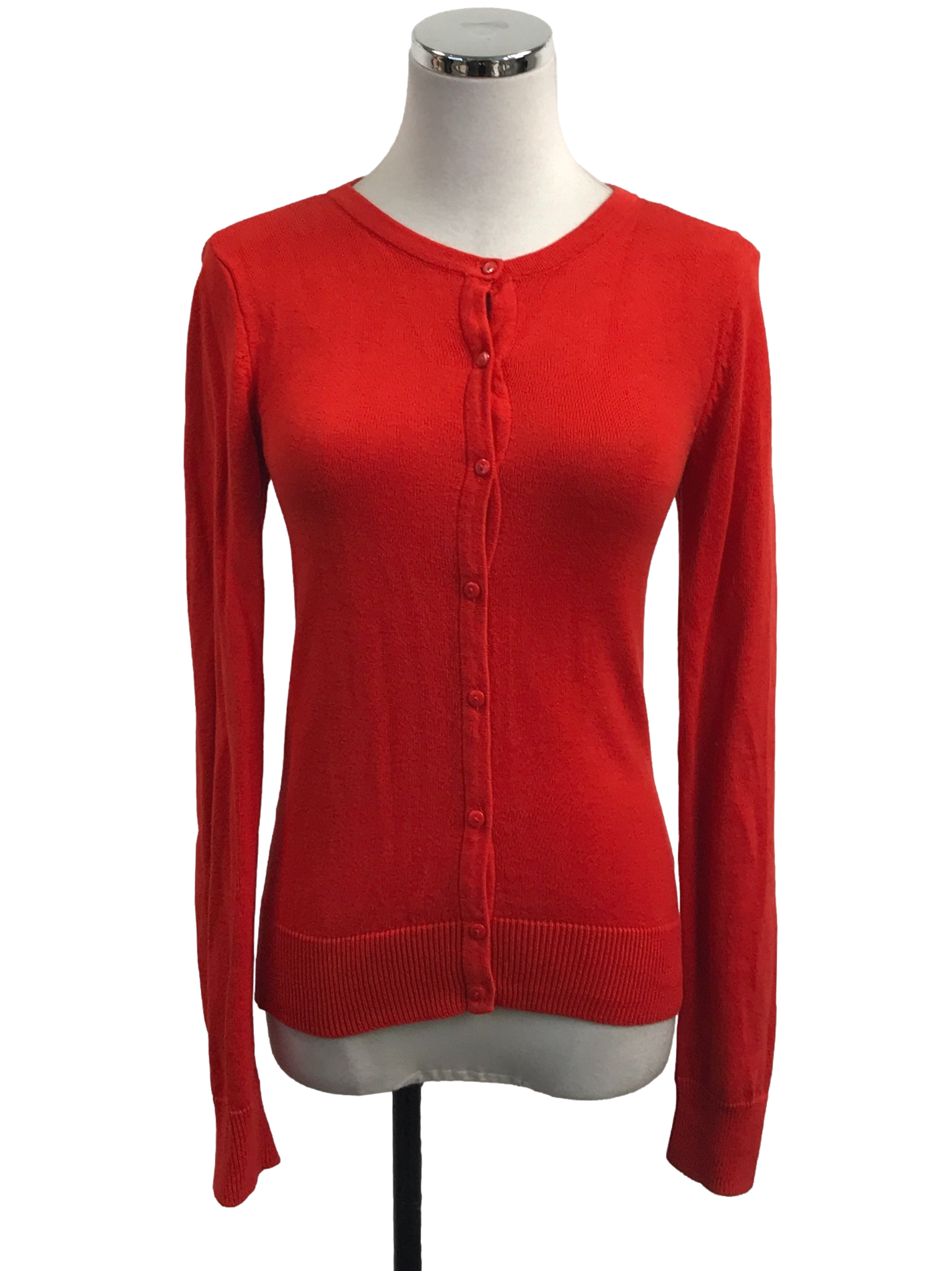 Apple Red Button Up Long Sleeves Cardigan