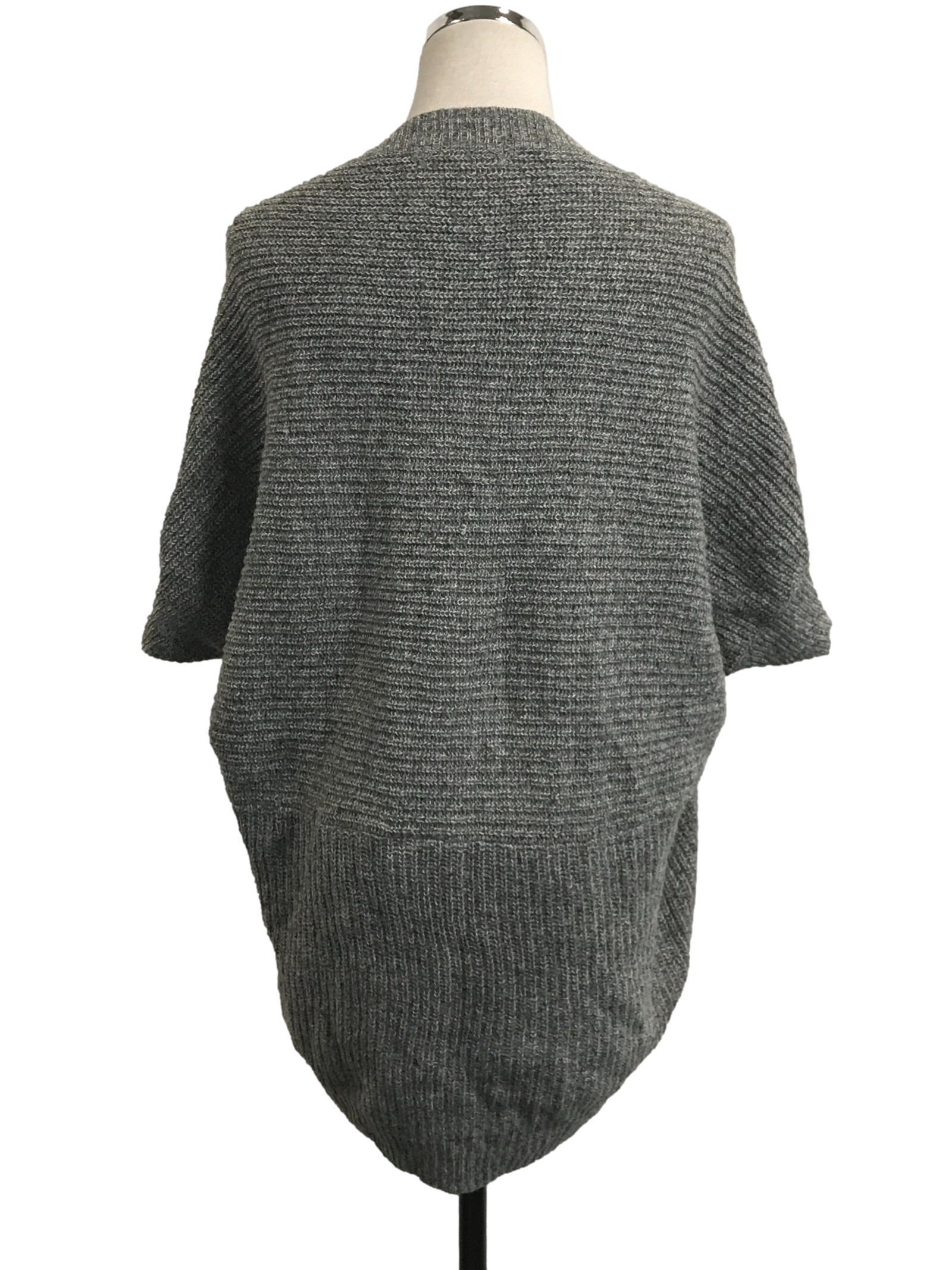 Grey Short Sleeve Knit Top