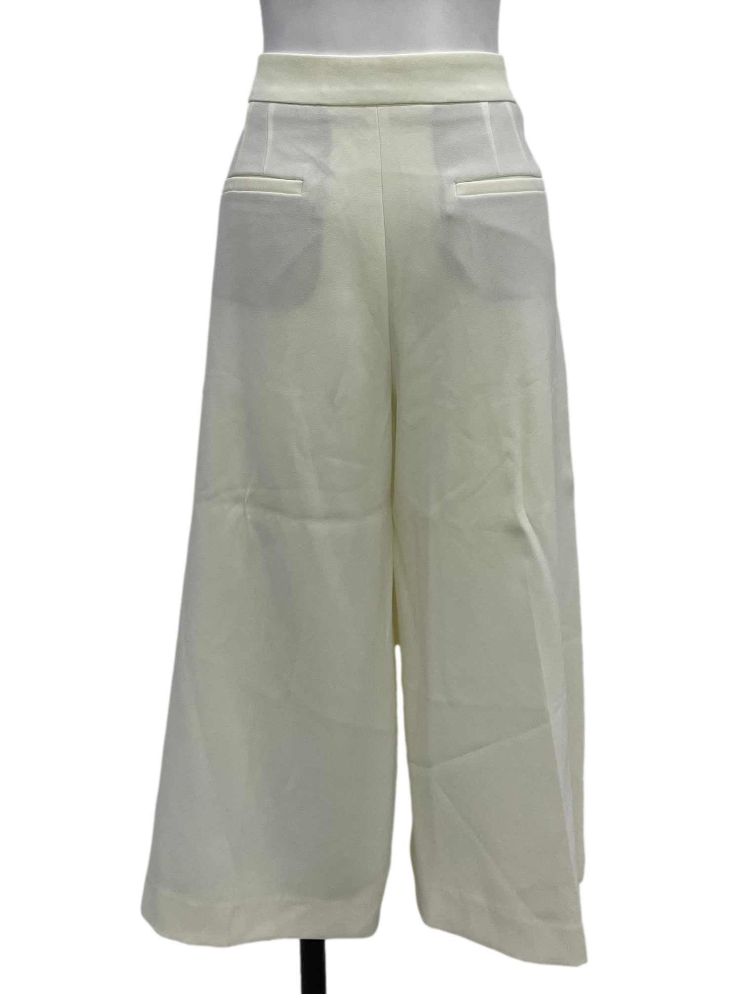 Daisy White Tapered Wide Pants