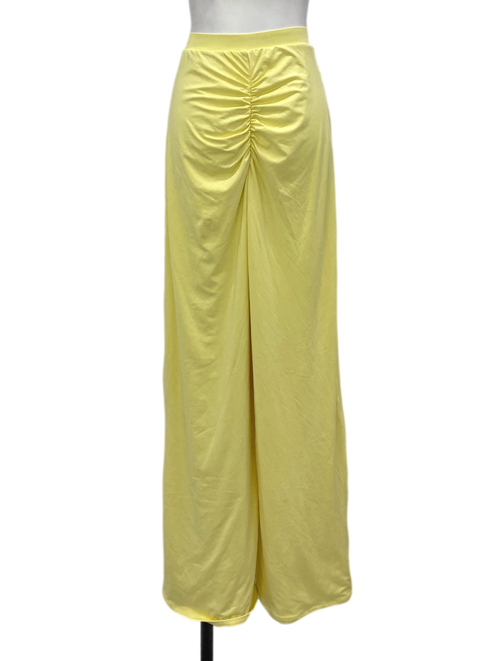 Yellow Back Ruched Pants