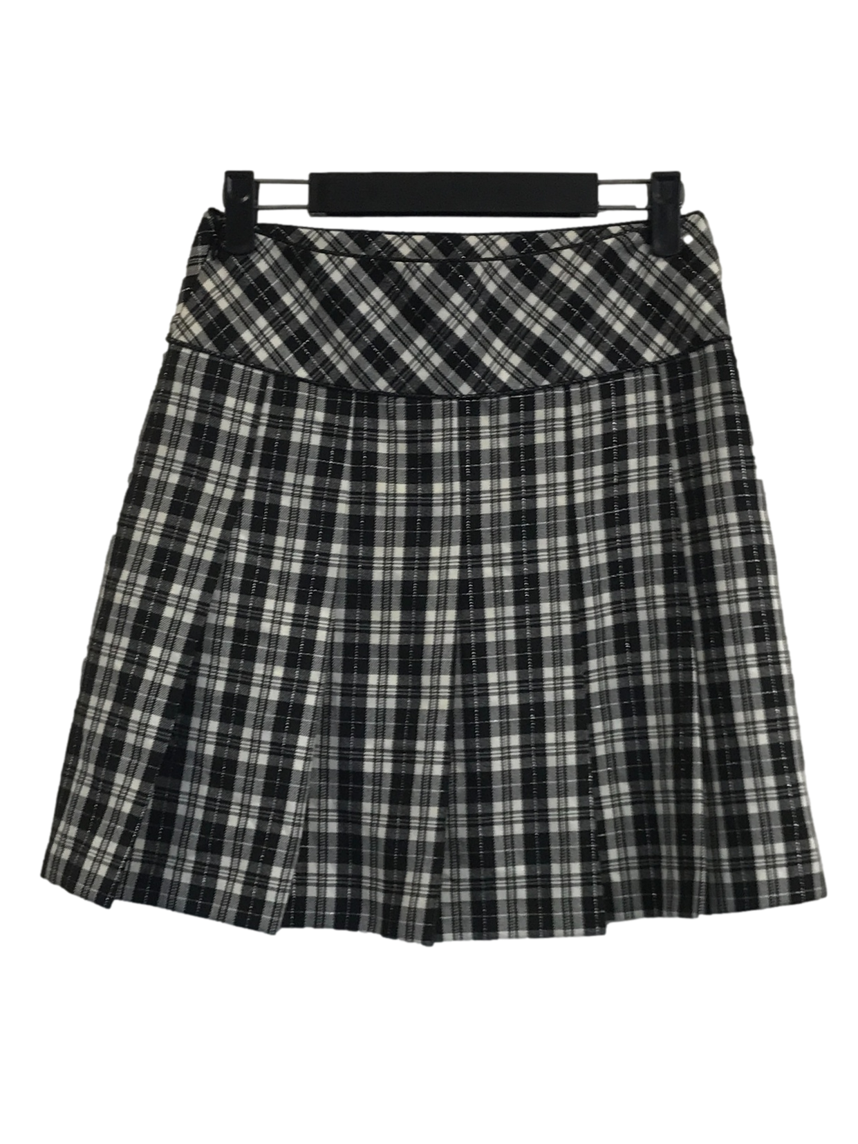 Black & White Tartan Skirt