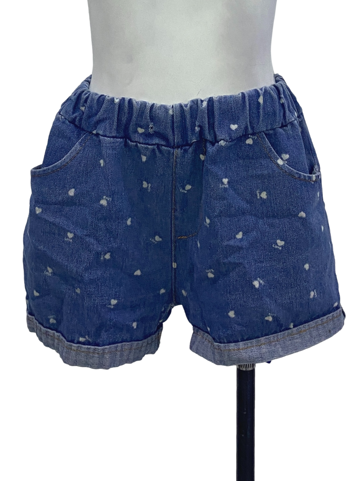 Denim Patterned Shorts