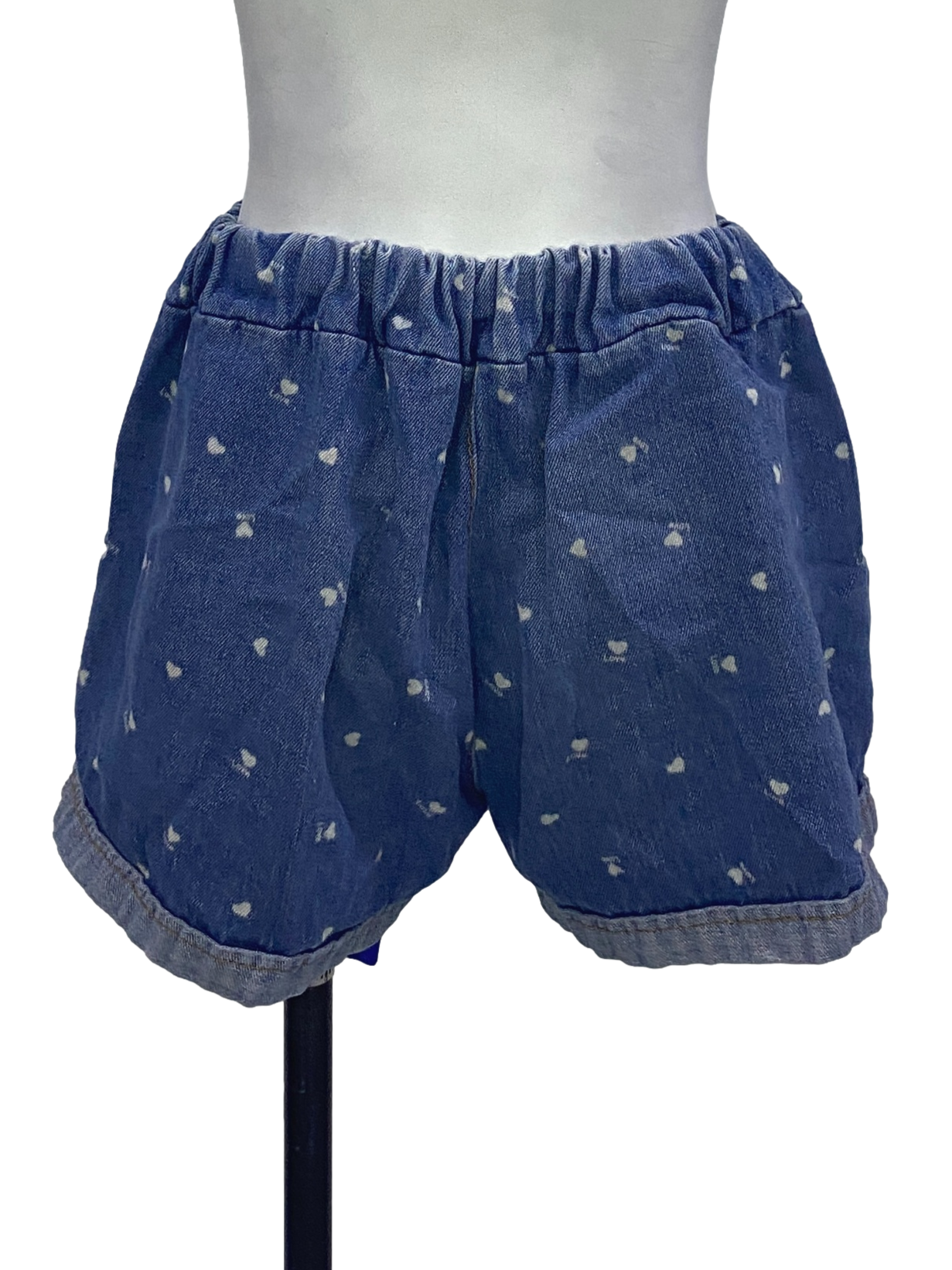 Denim Patterned Shorts