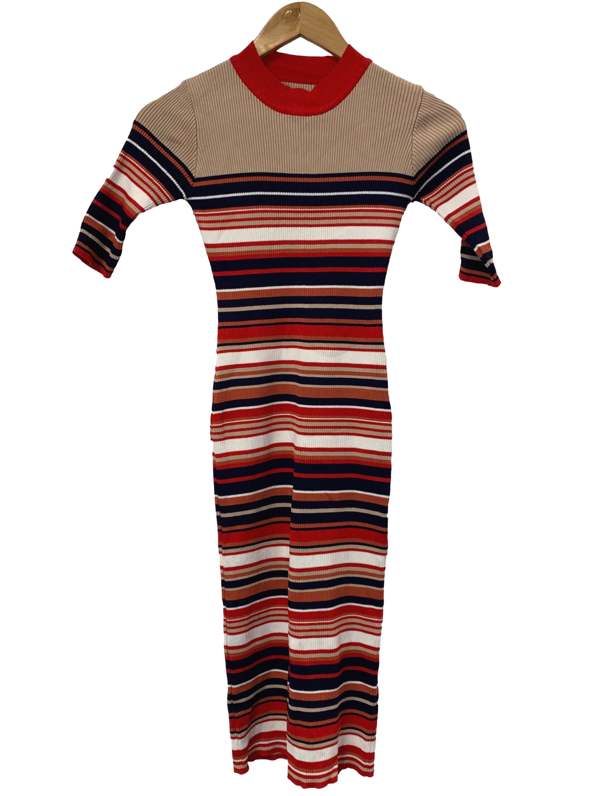 Multicolour Stripe Knitted Bodycon Dress