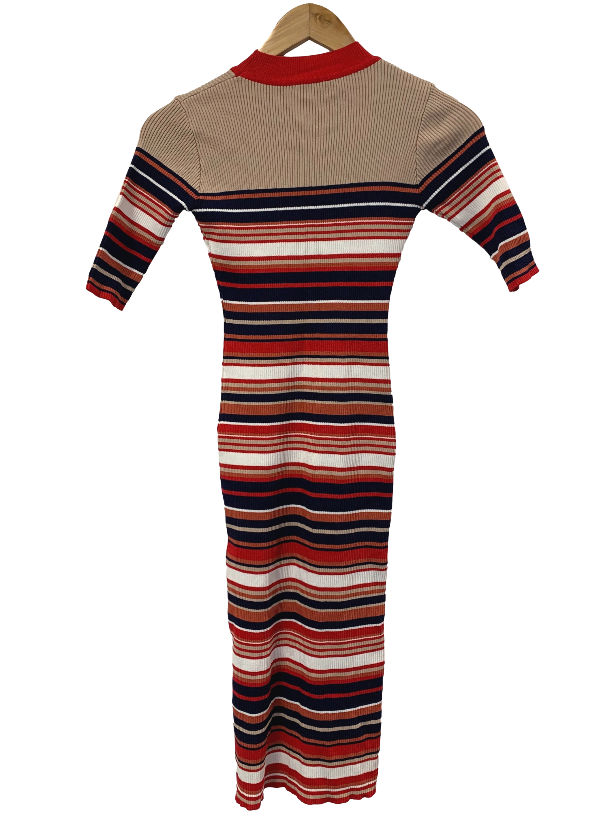 Multicolour Stripe Knitted Bodycon Dress