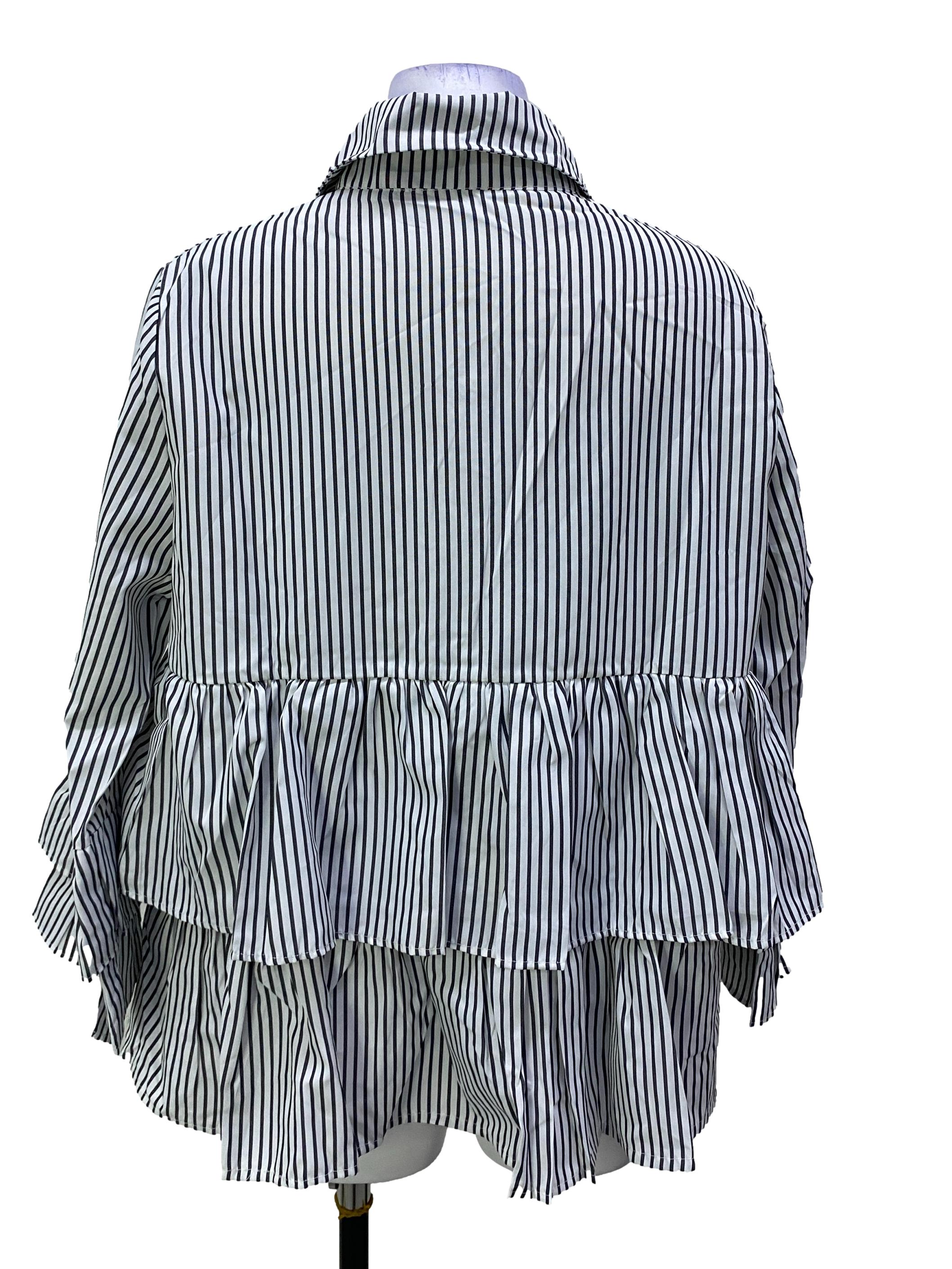 Slate Pinstripes Blouse