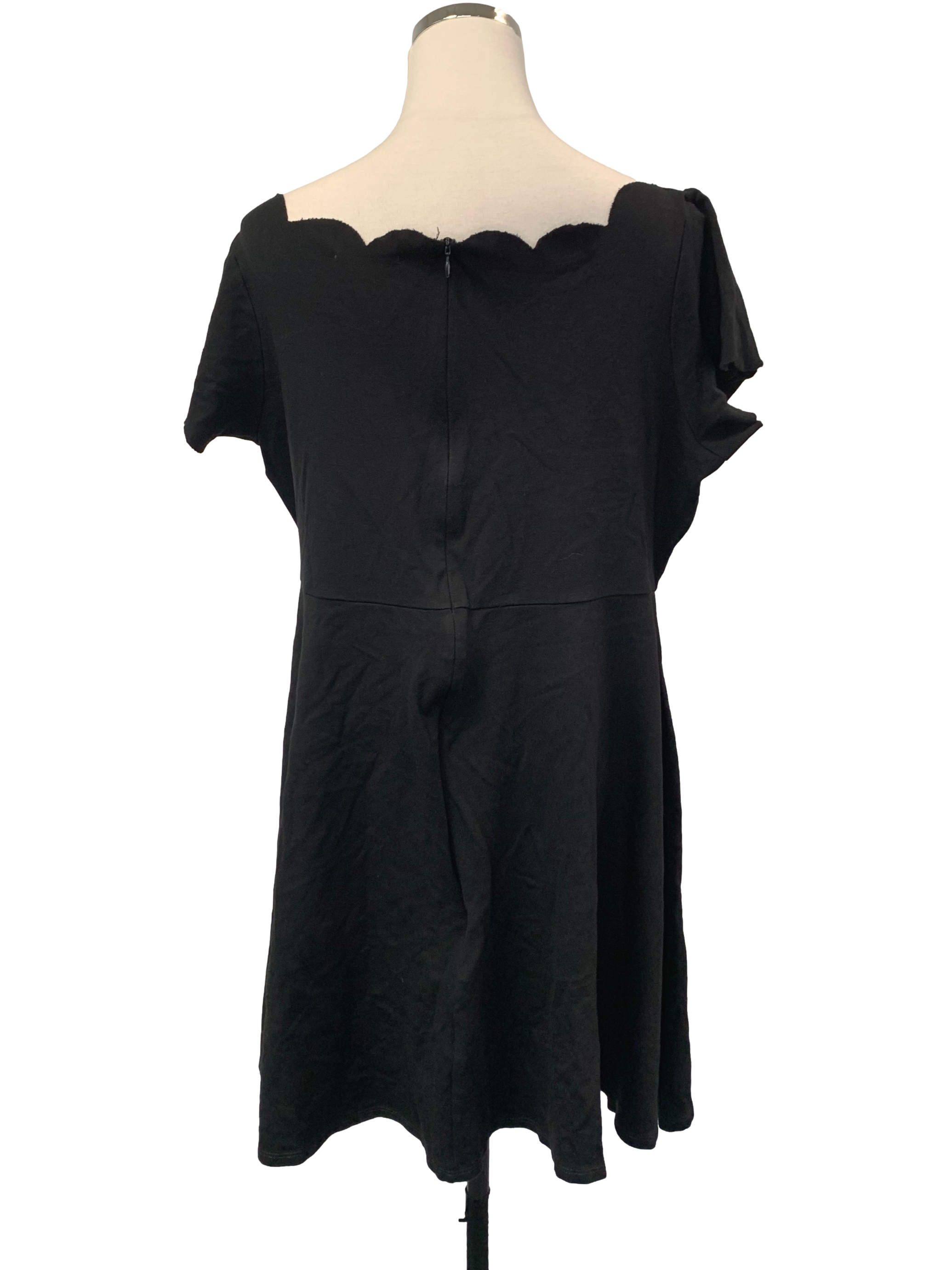 Short Sleeve Slate Black Dress
