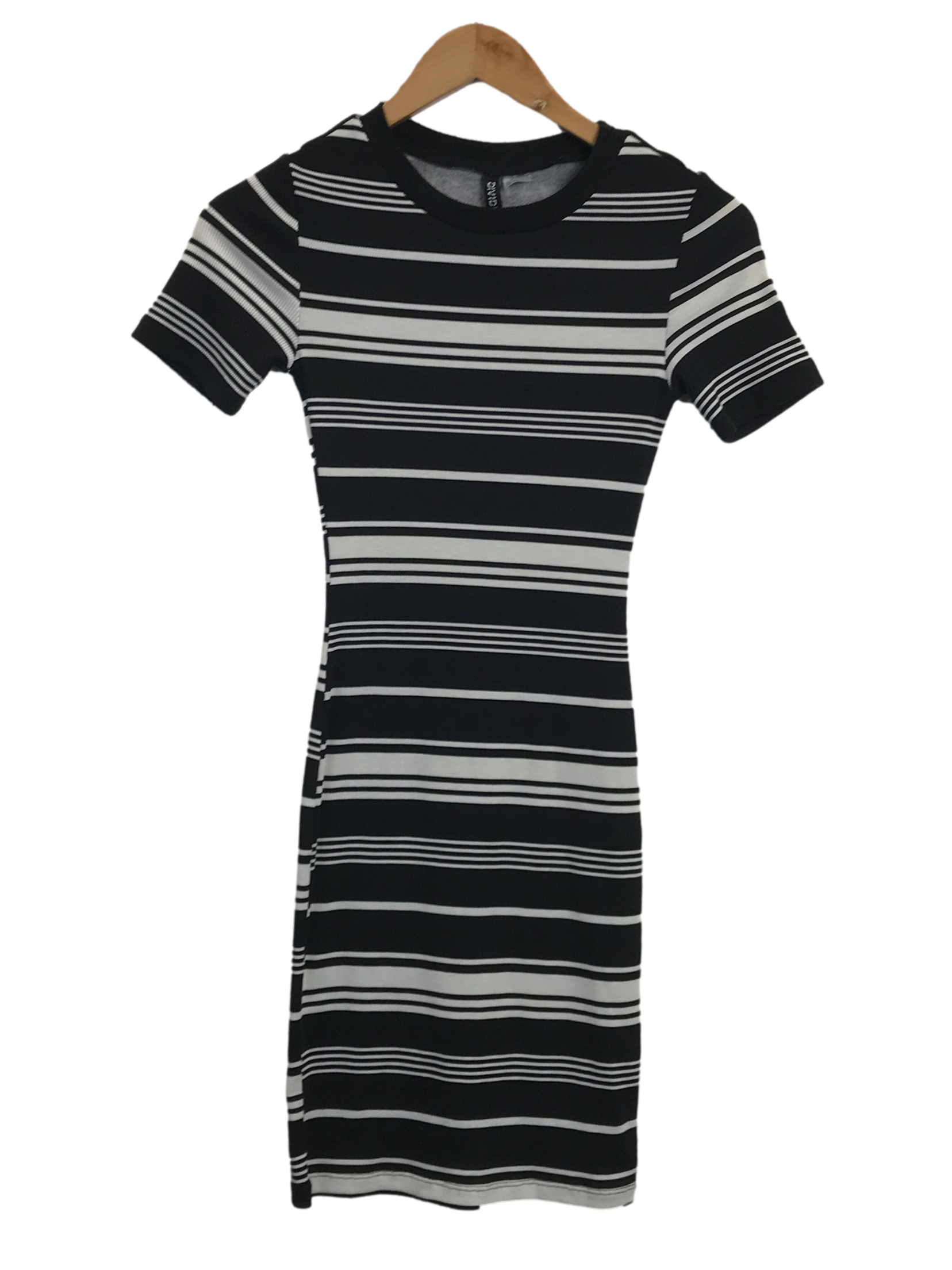 Black And White Horizontal Stripes Dress