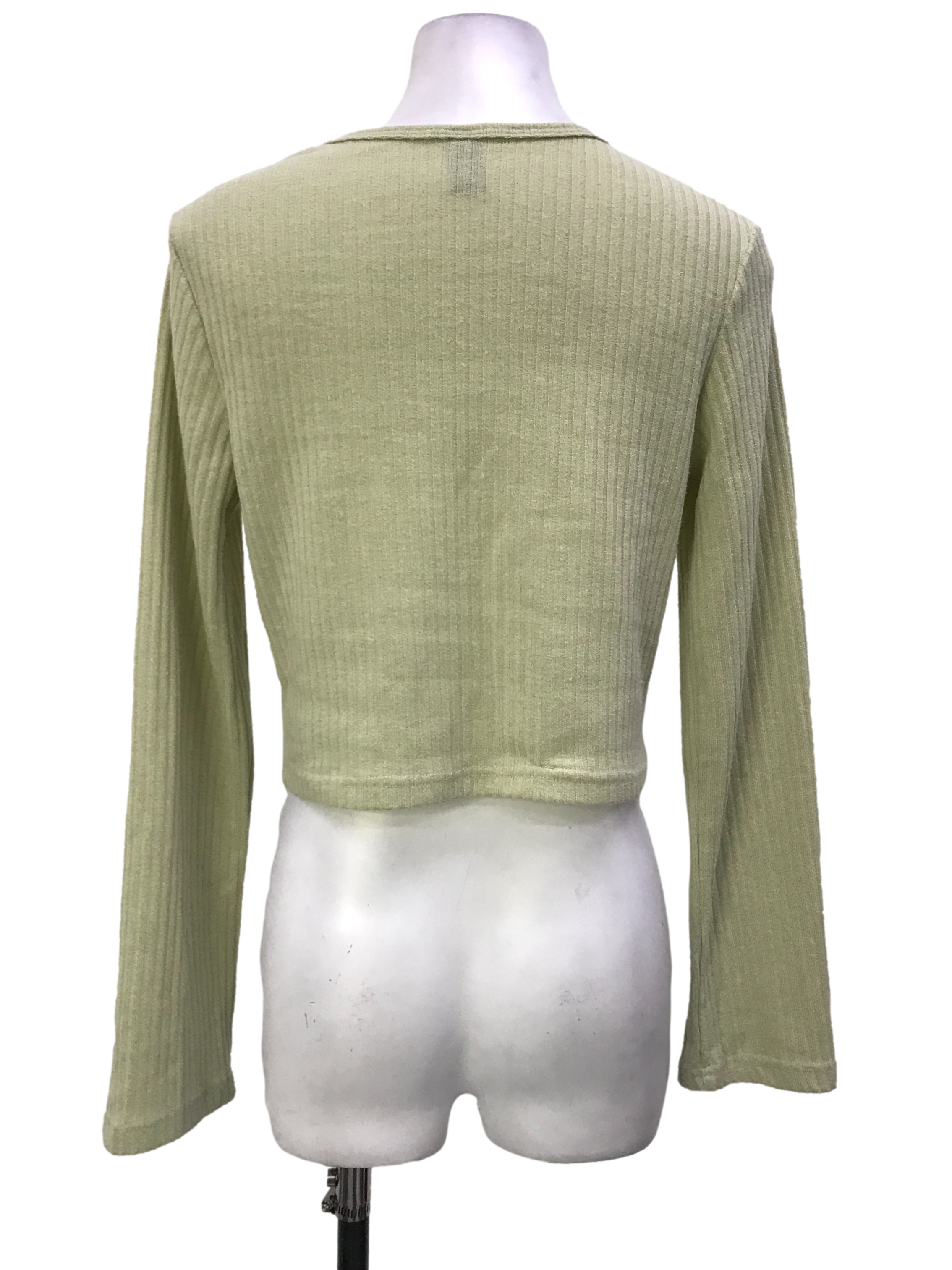 Pistachio Green Ribbed Top