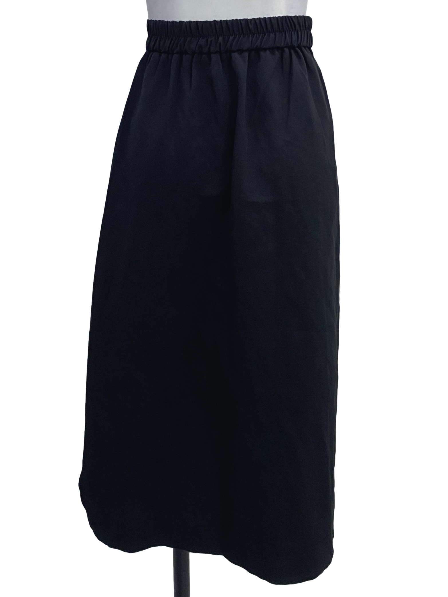 Soot Black A-Line Skirt