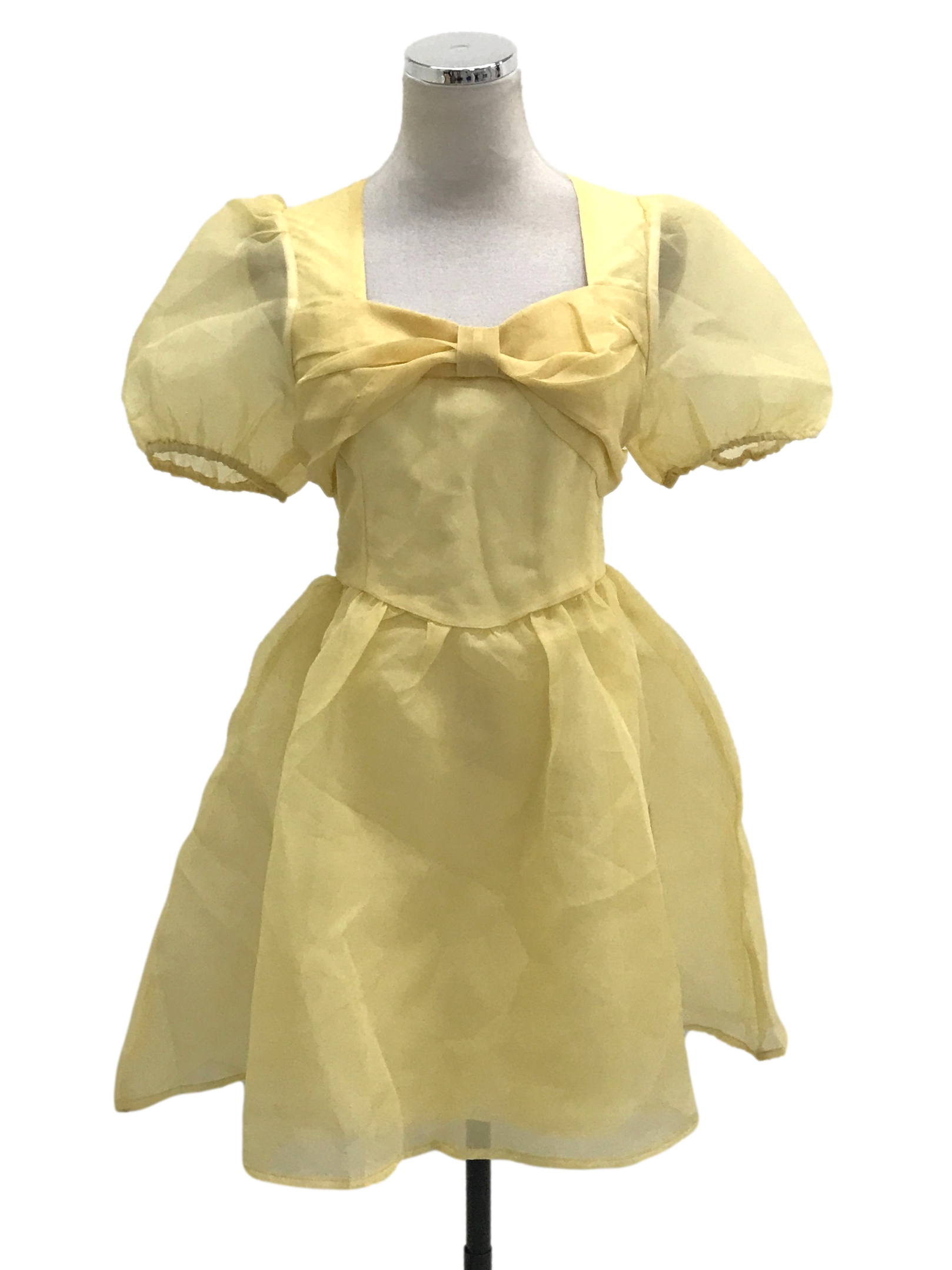Yellow Princess Belle Organza Dress