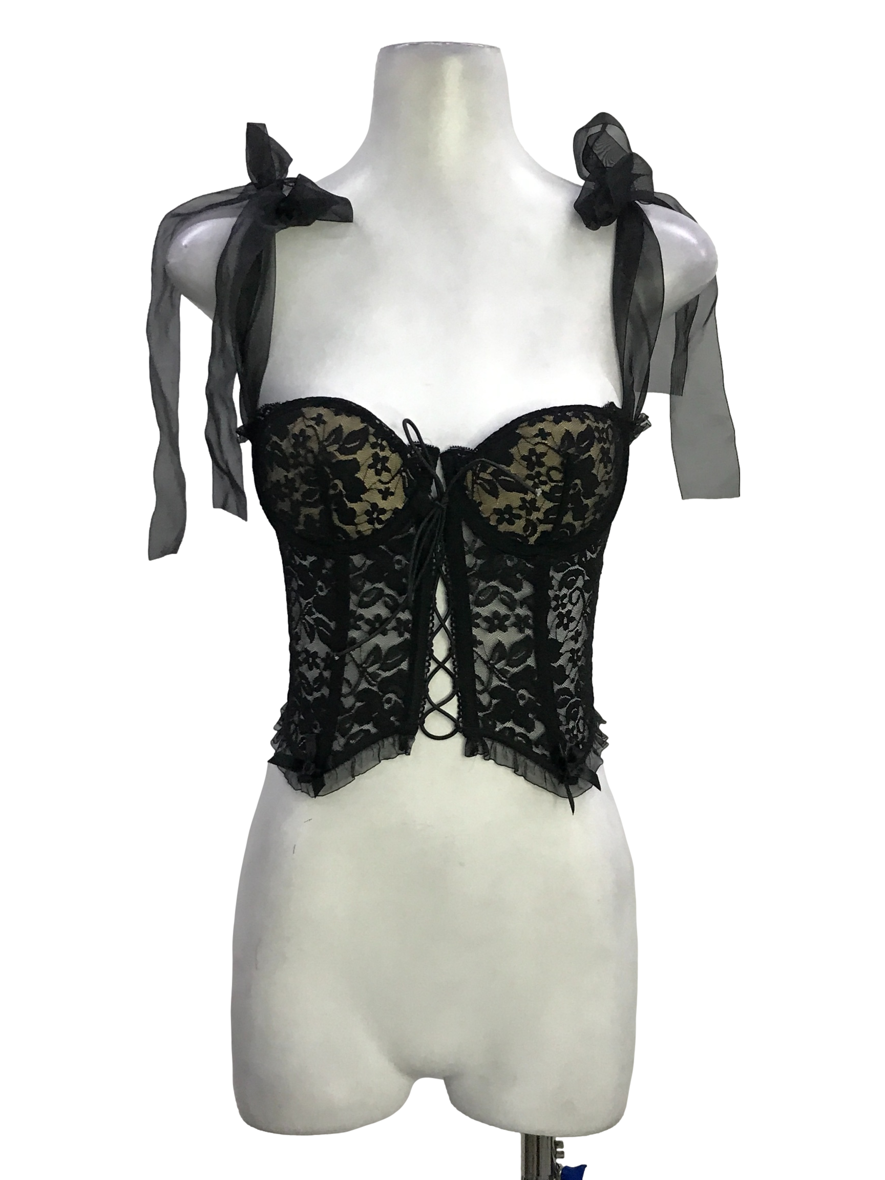 Black Lace Corset Top