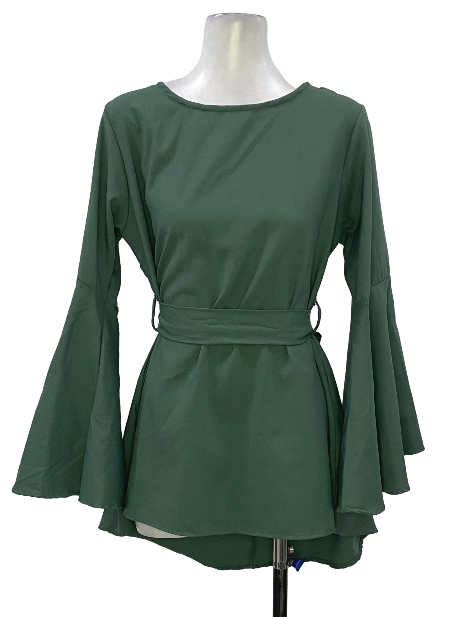 Ocean Green Flare Sleeve Top