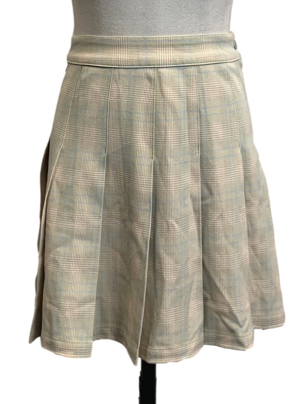 Padini Olive Pleated Plaid Mini Skirt | REFASH – REFASH Malaysia