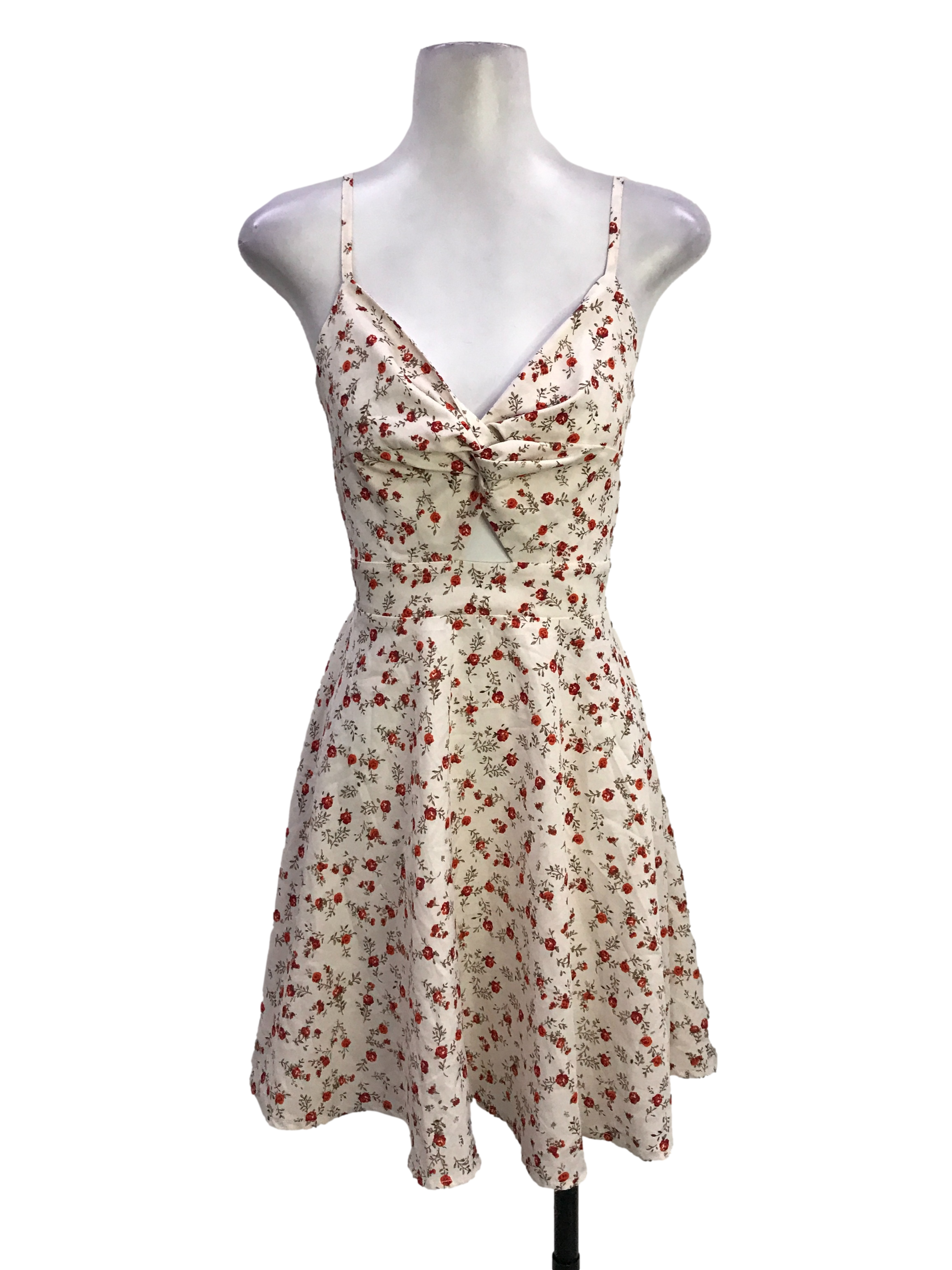 White Roses Twist Dress