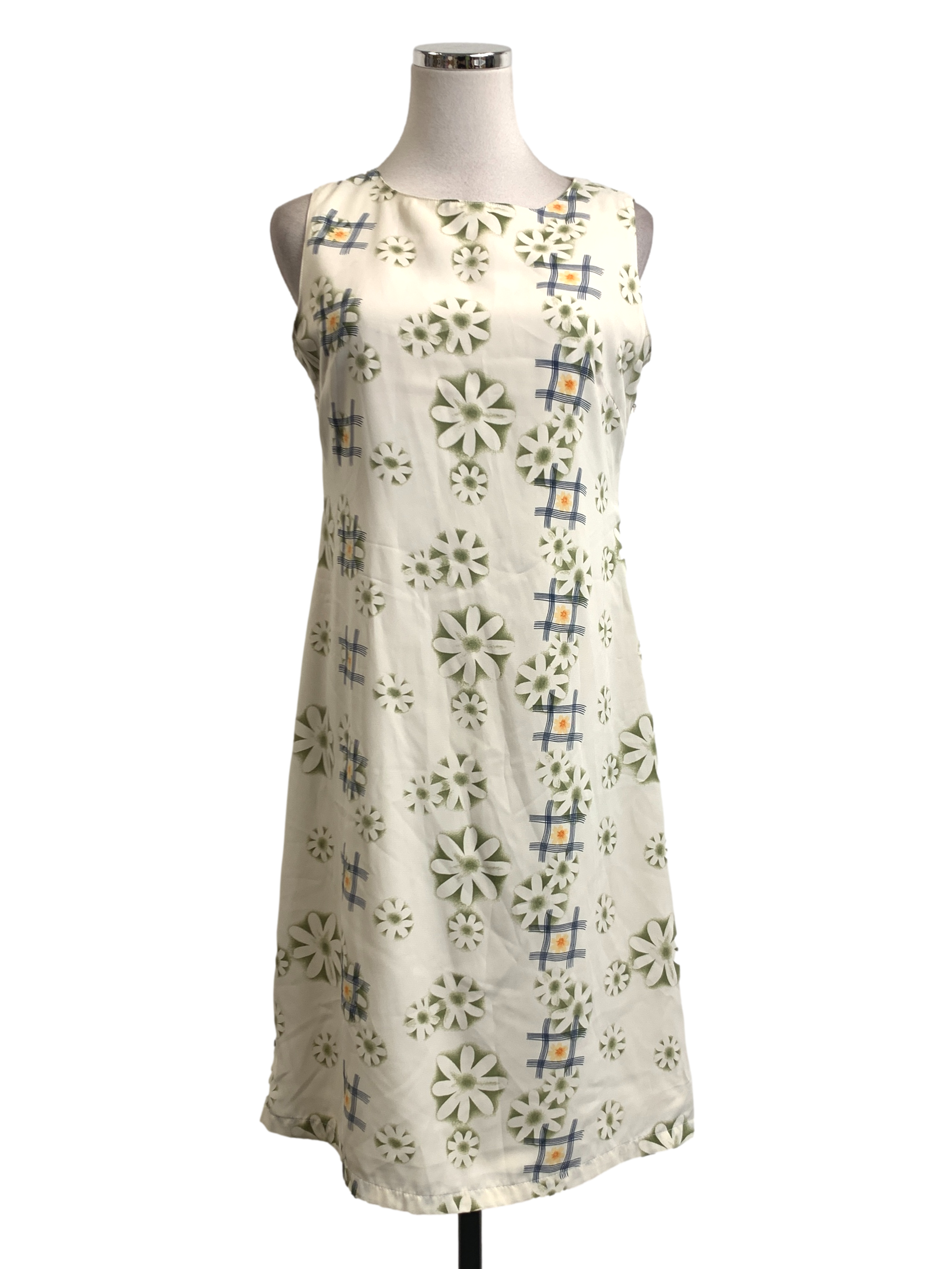 Off-White Flower Print Dress