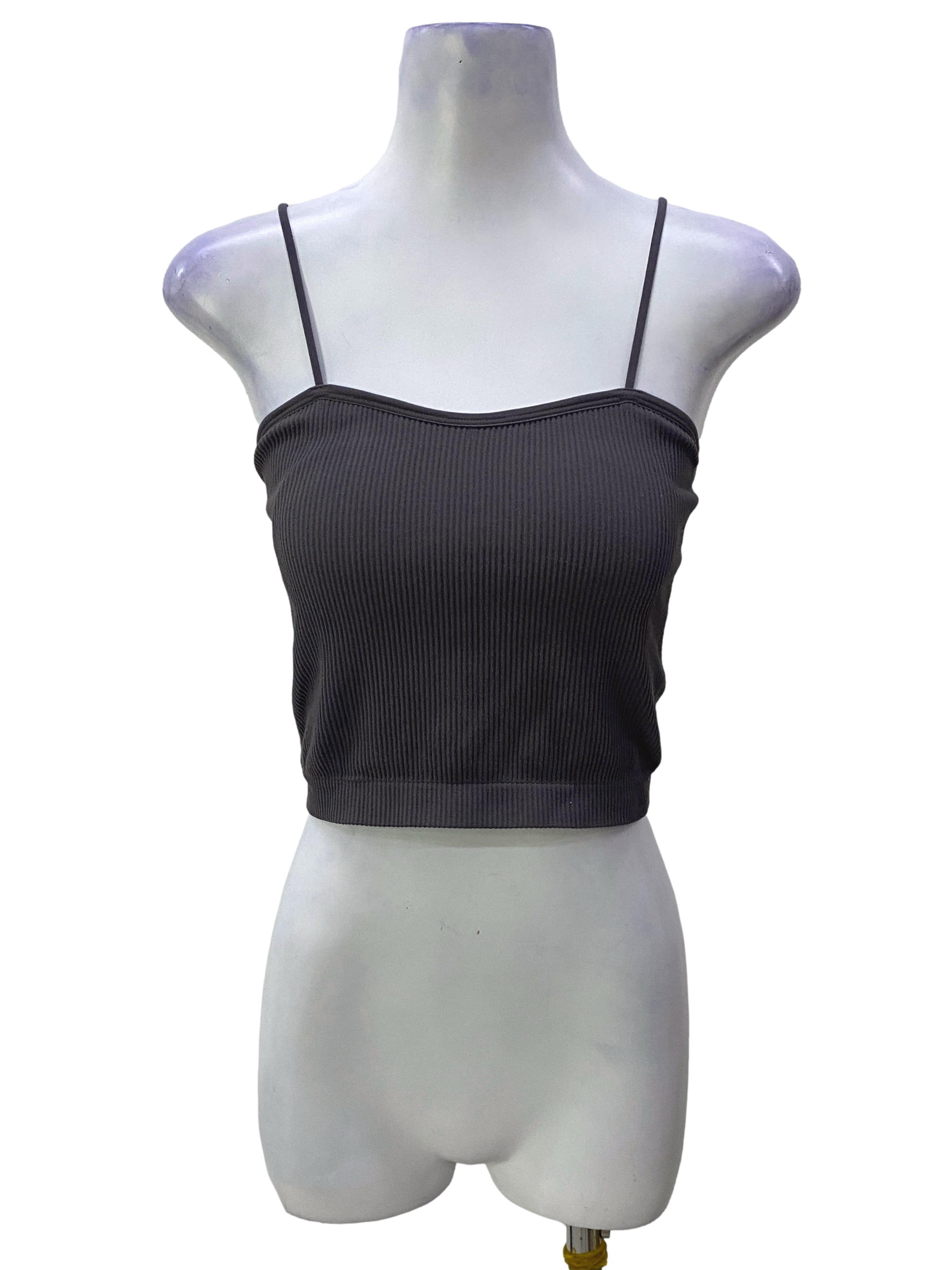 Smoke Grey Casual Sleeveless Top