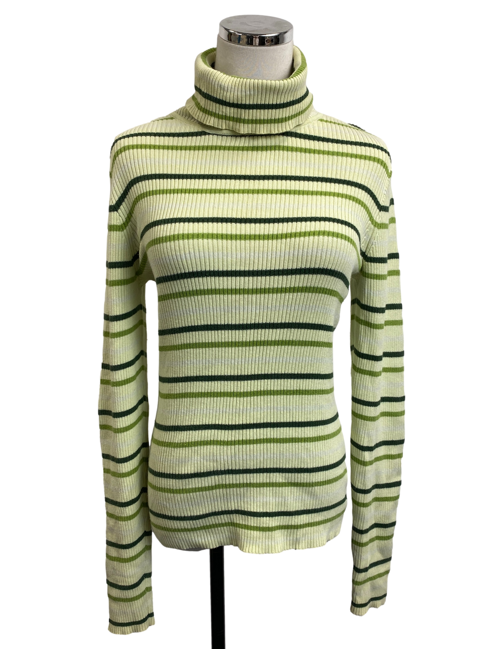 Multicolour Ribbed Turtleneck Sweater