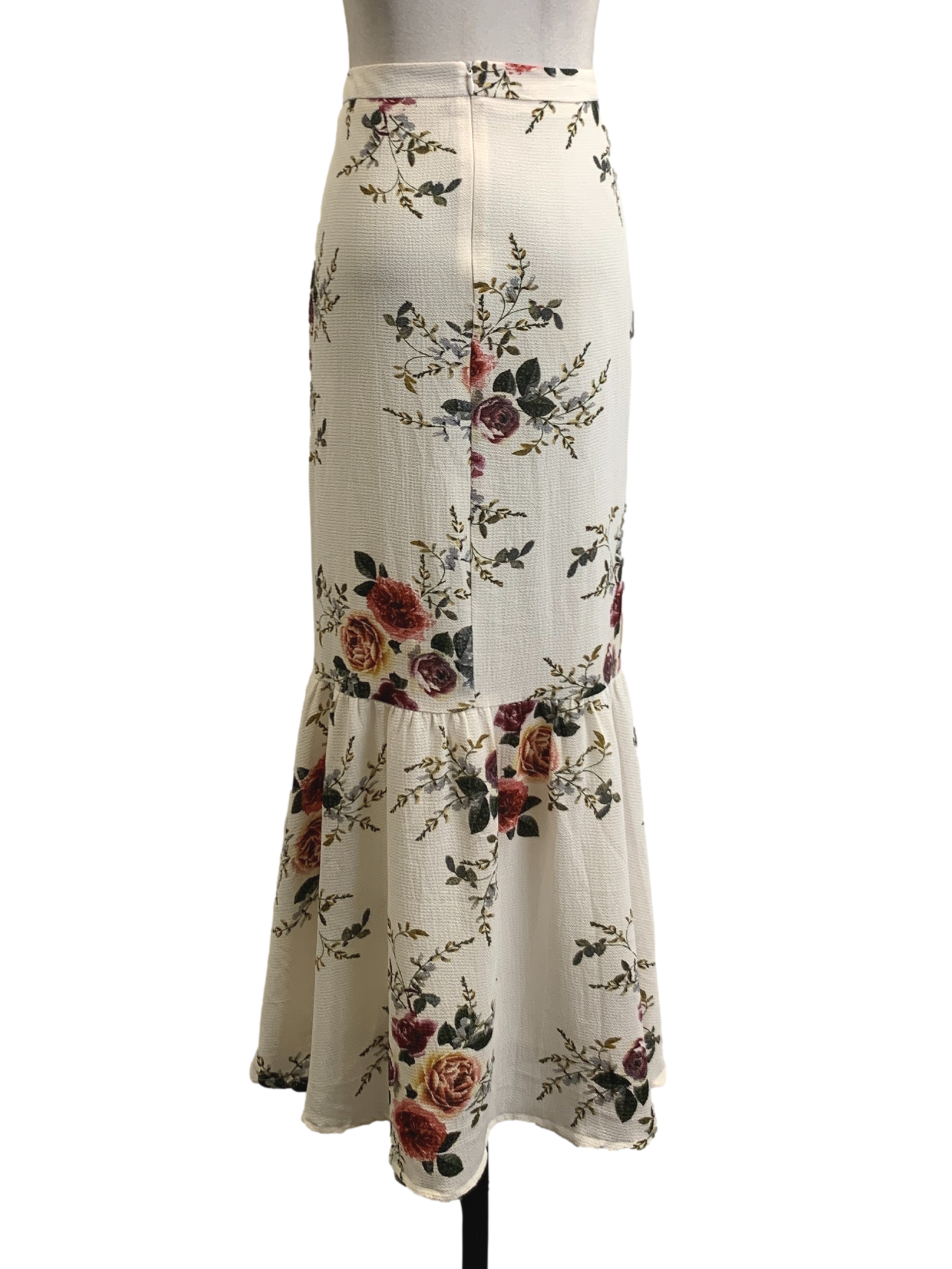 Off-White Flower Print Skirt