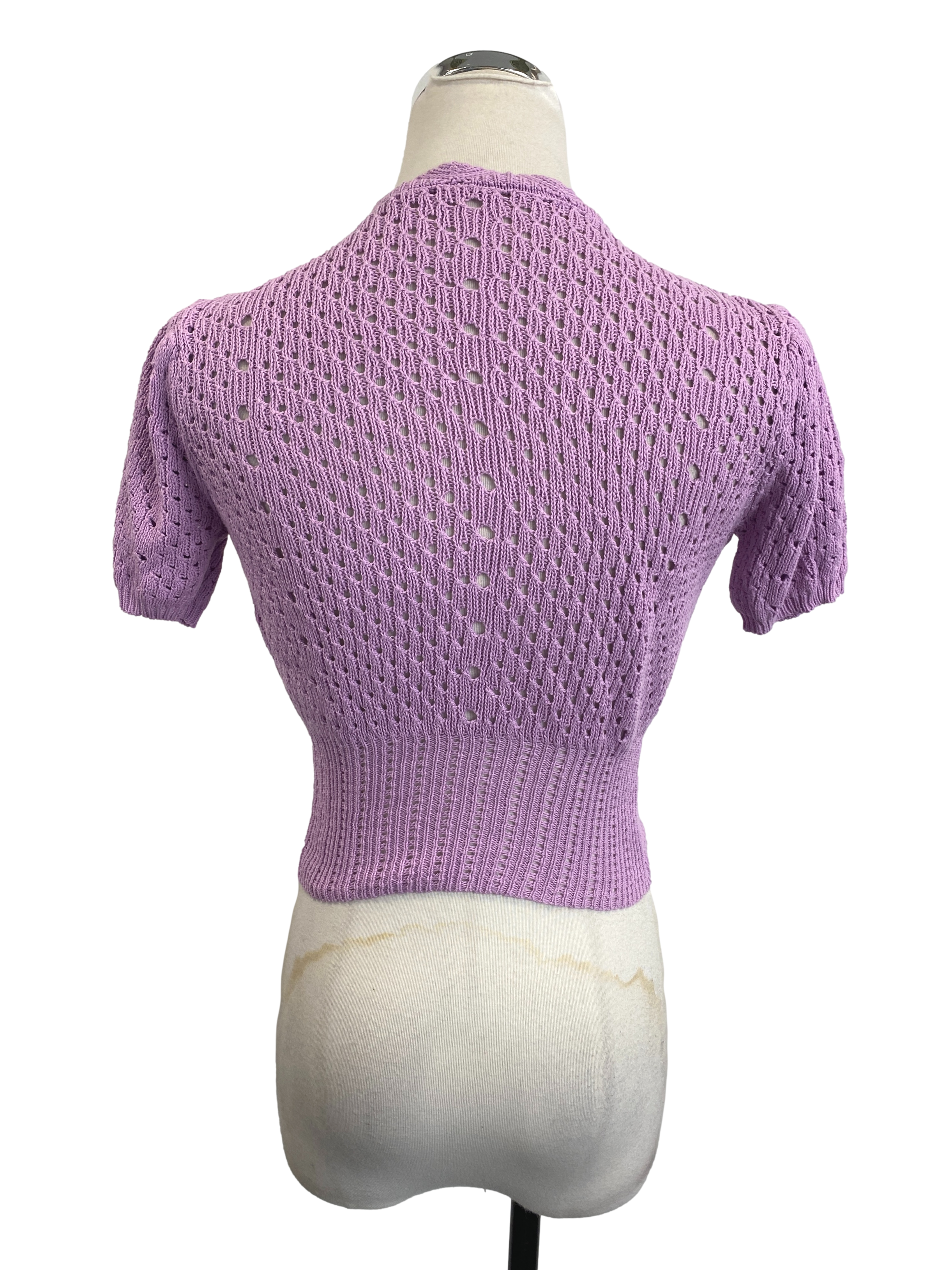 Lavender Knitted Crop Top