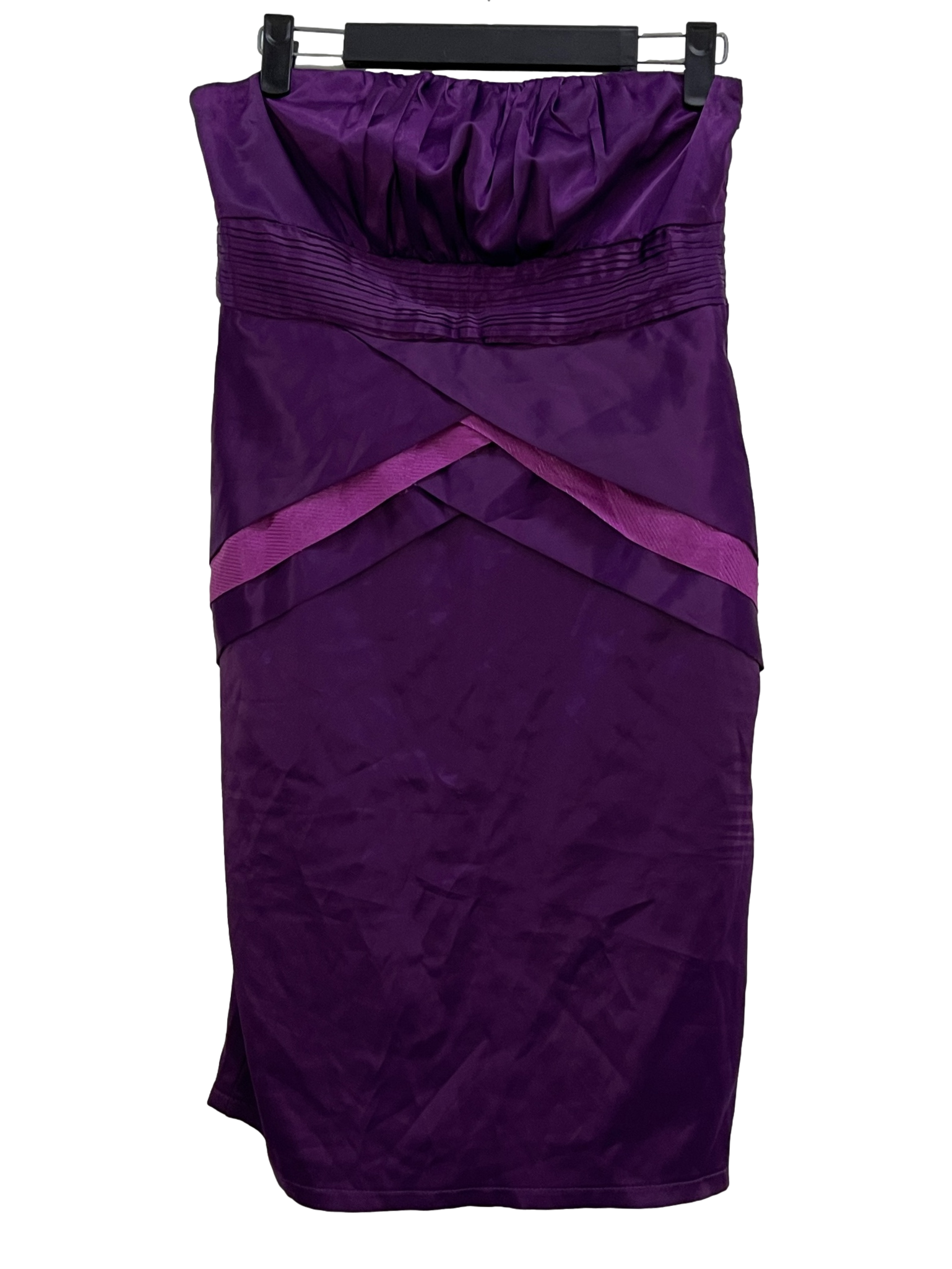 Eggplant Purple Satin Dress