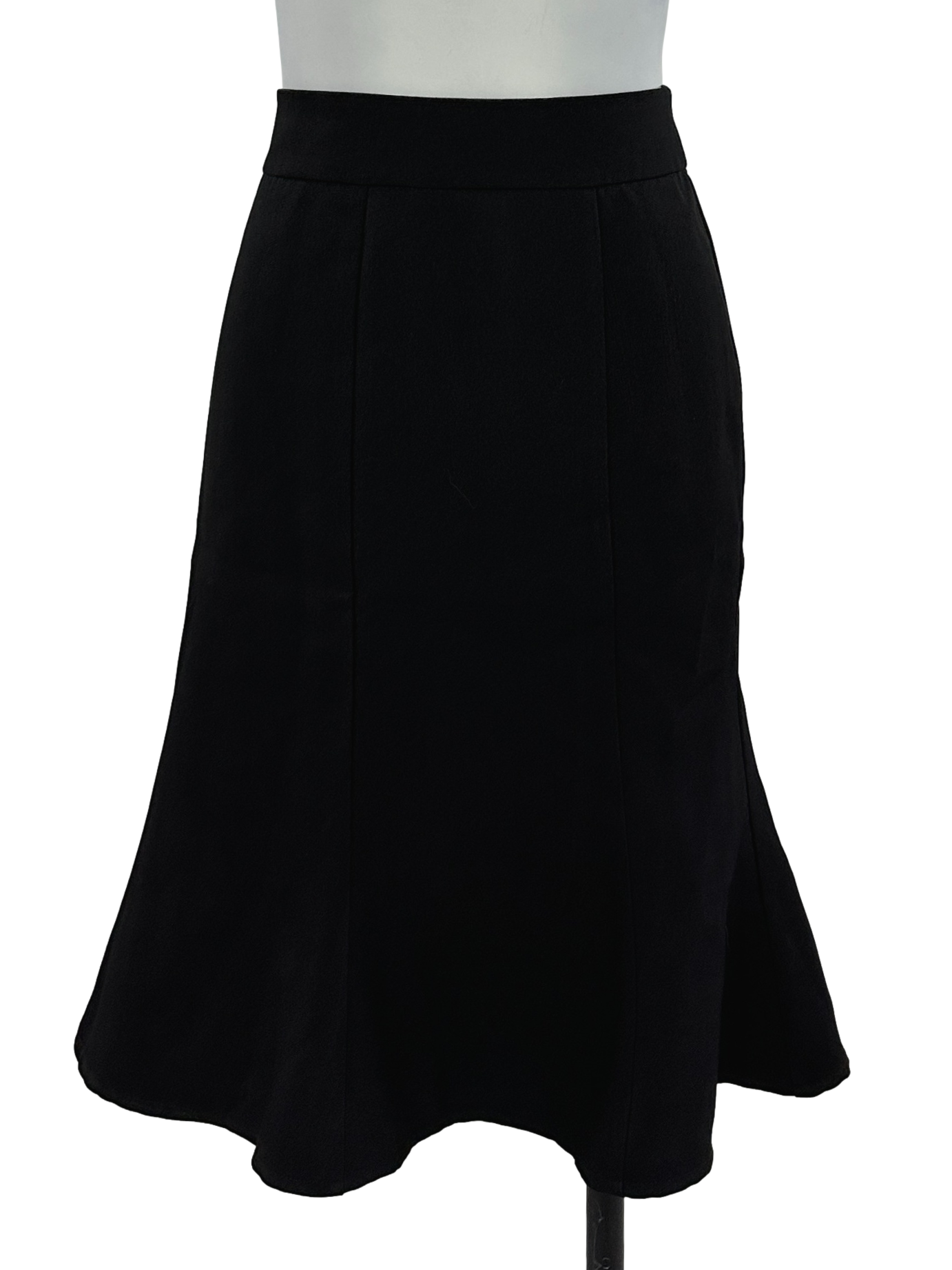Black Bias Cut Skirt