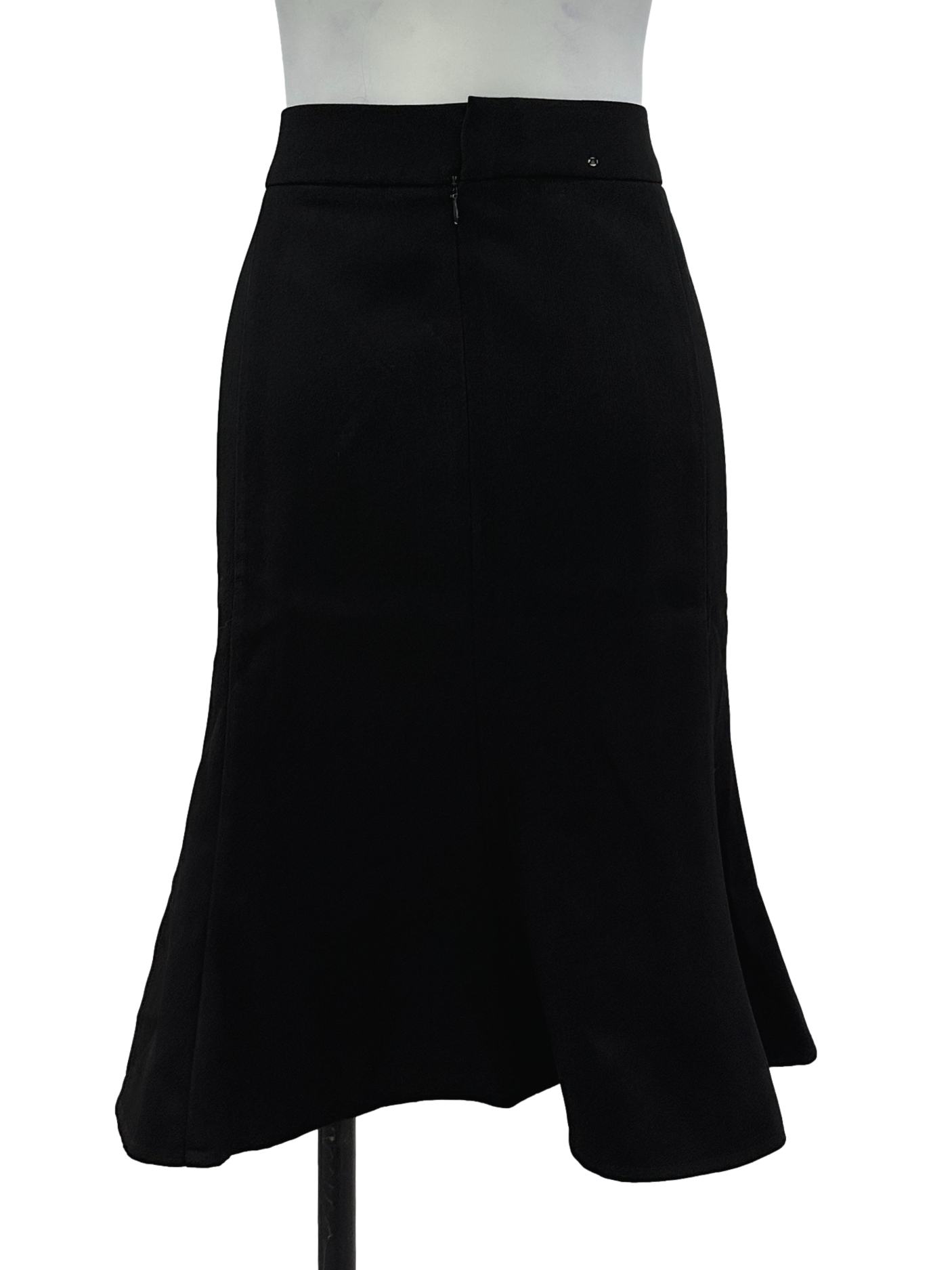 Black Bias Cut Skirt