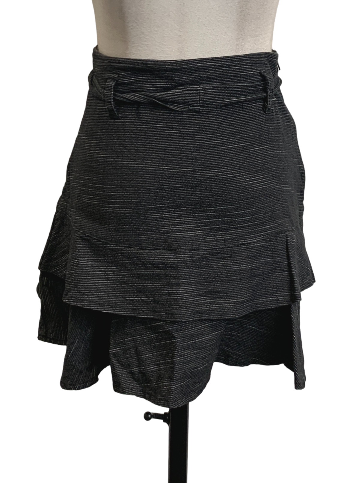 Charcoal Stripped Skirt