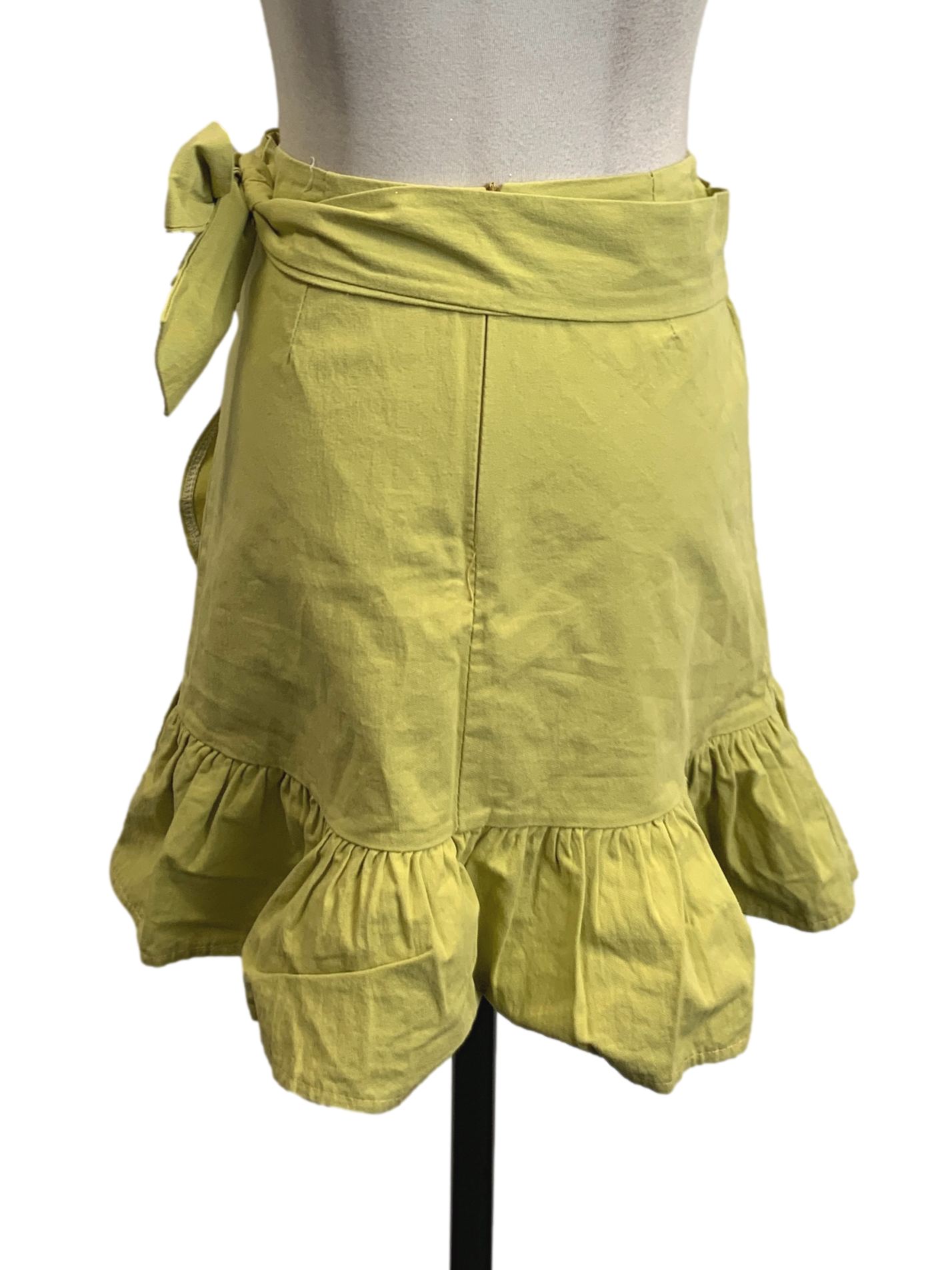 Chartreuse Side-Tie Skirt
