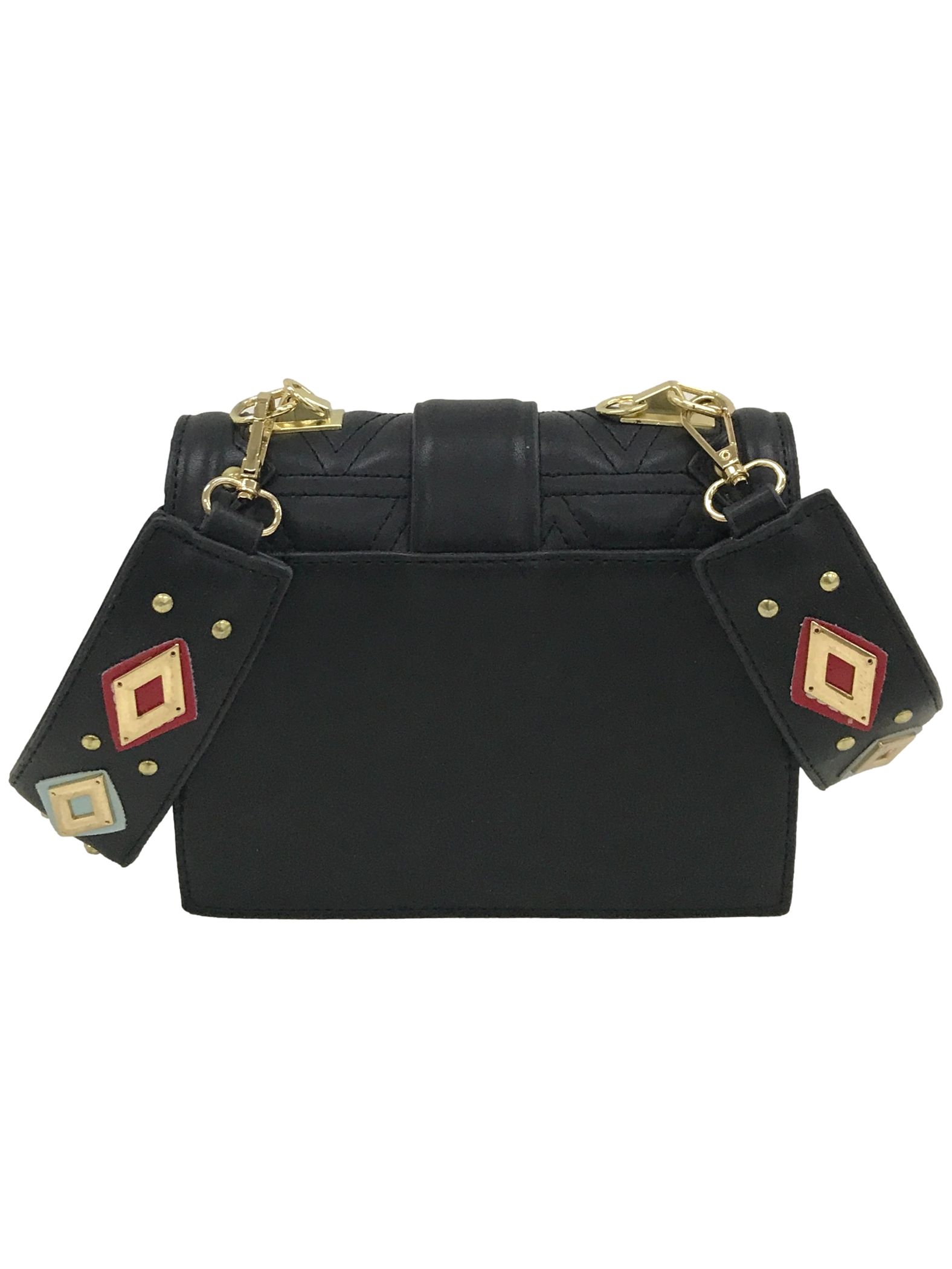 Black Diamond Straps Studded Bag