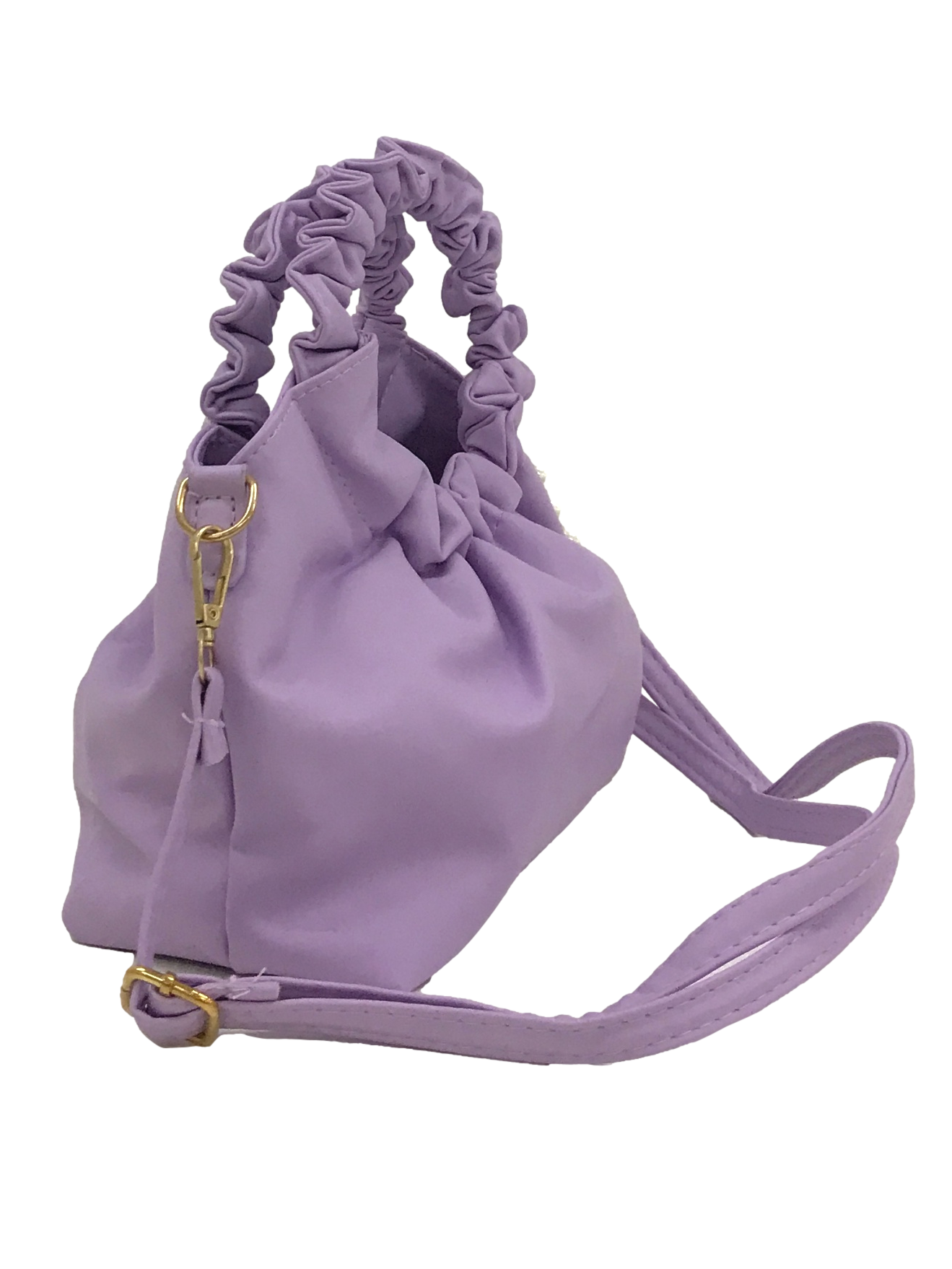 Lilac Ruched Grab Bag