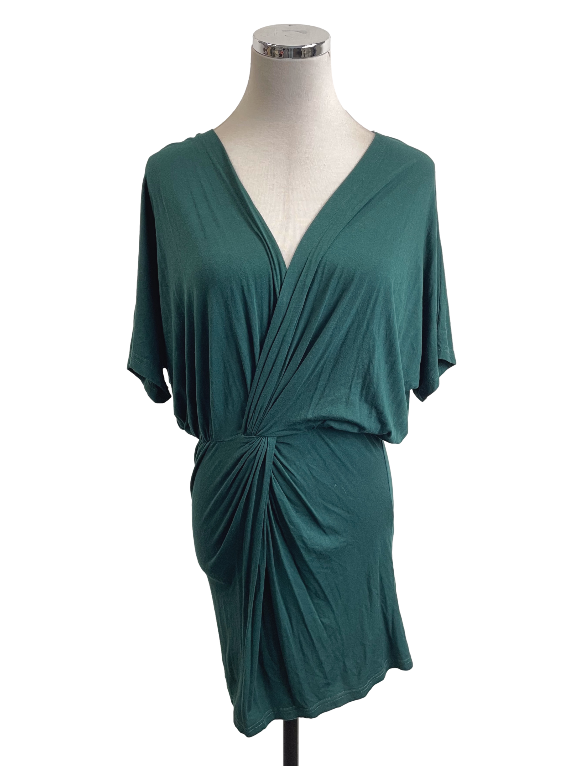Emerald Deep V Dress