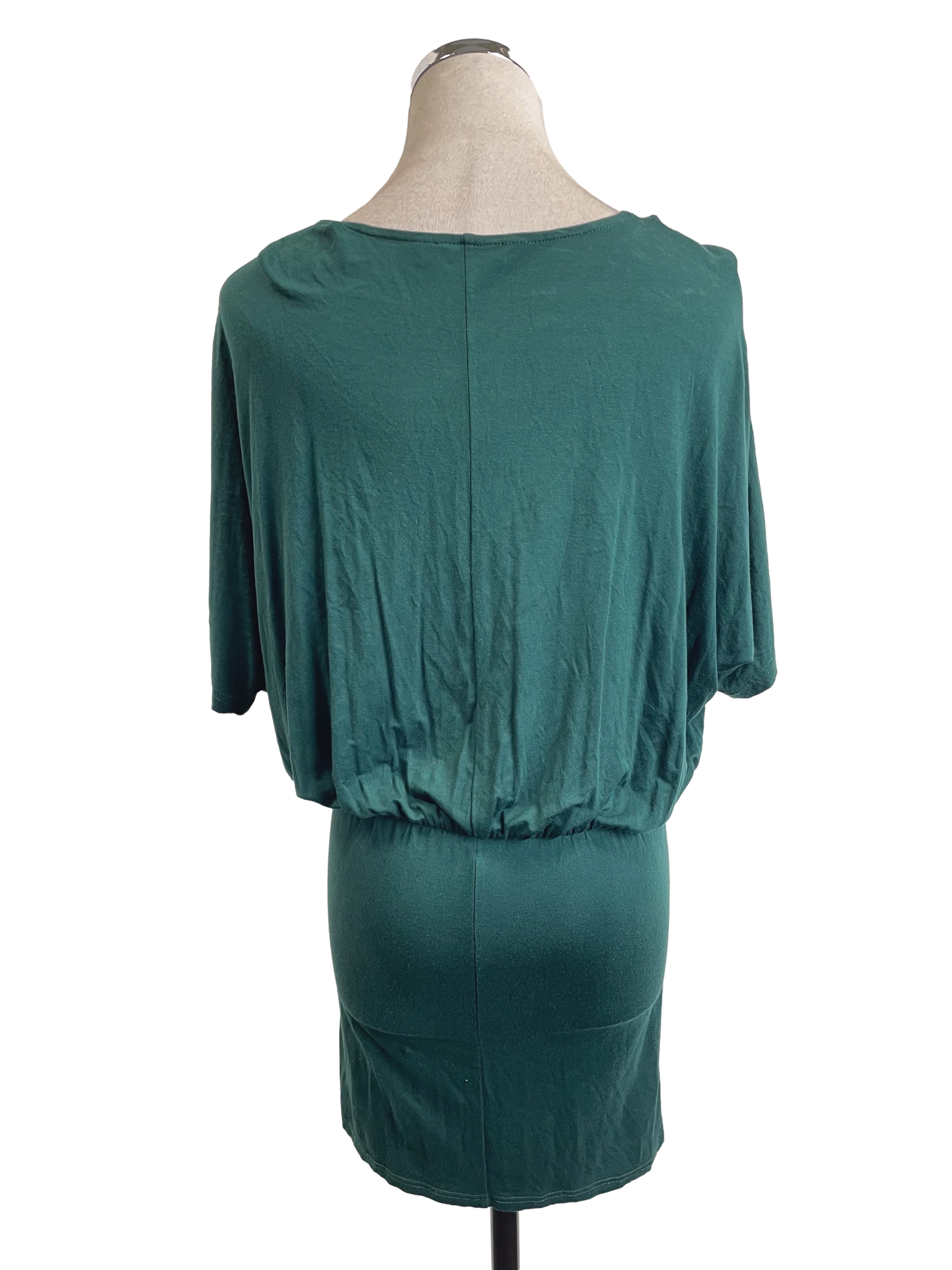 Emerald Deep V Dress