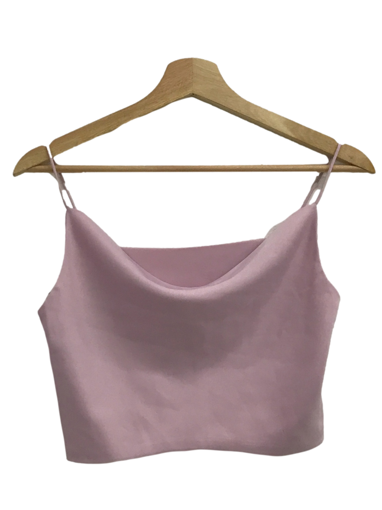 Pink Cowl Neck Sleeveless Top