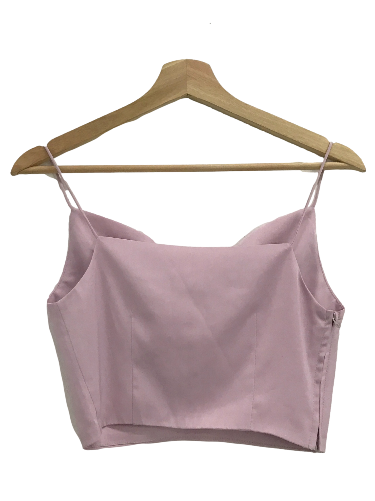 Pink Cowl Neck Sleeveless Top