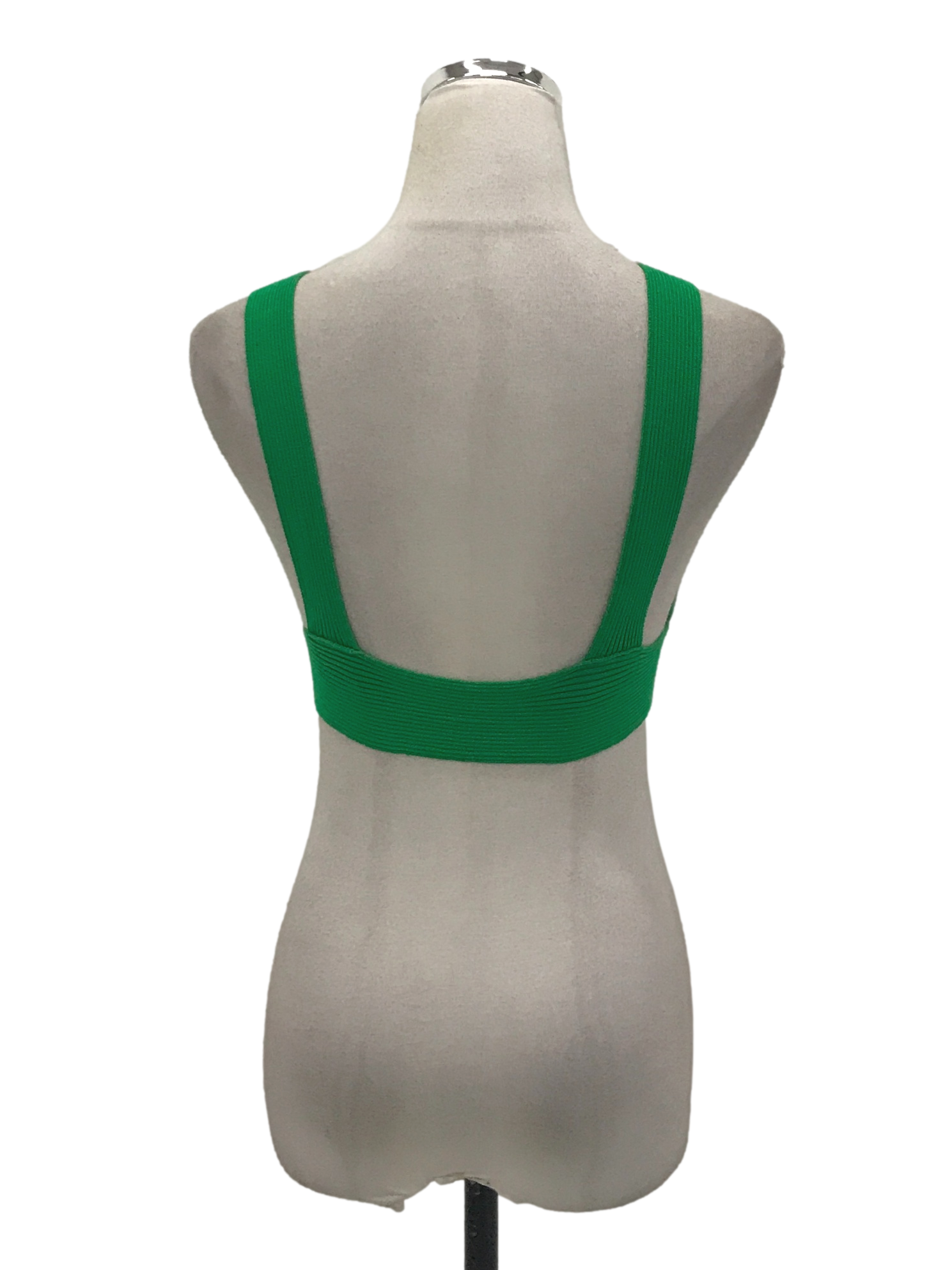 Green Twist Ribbed Top