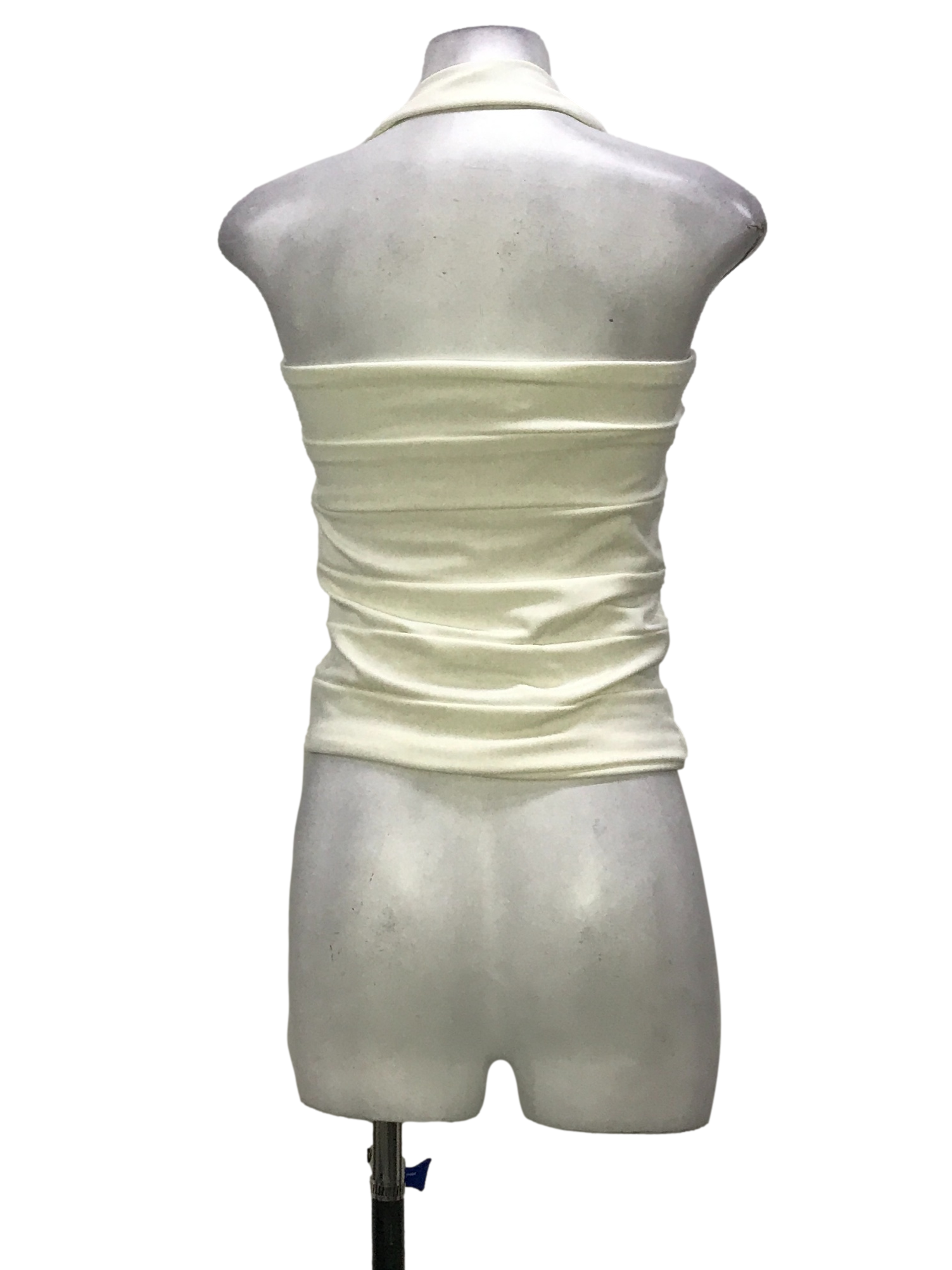 White Pleated Halter Top