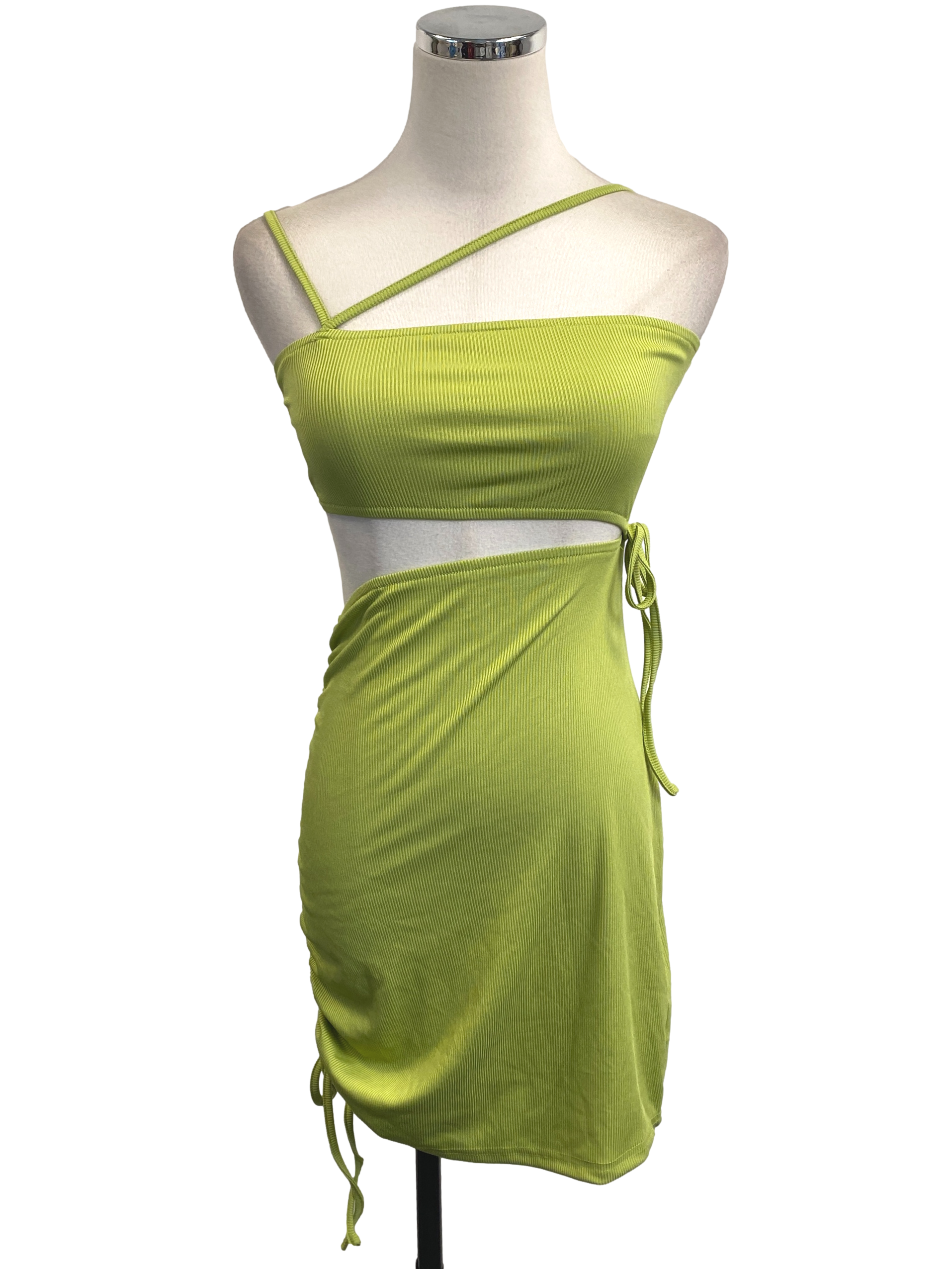 Lime Green Cut Out Dress