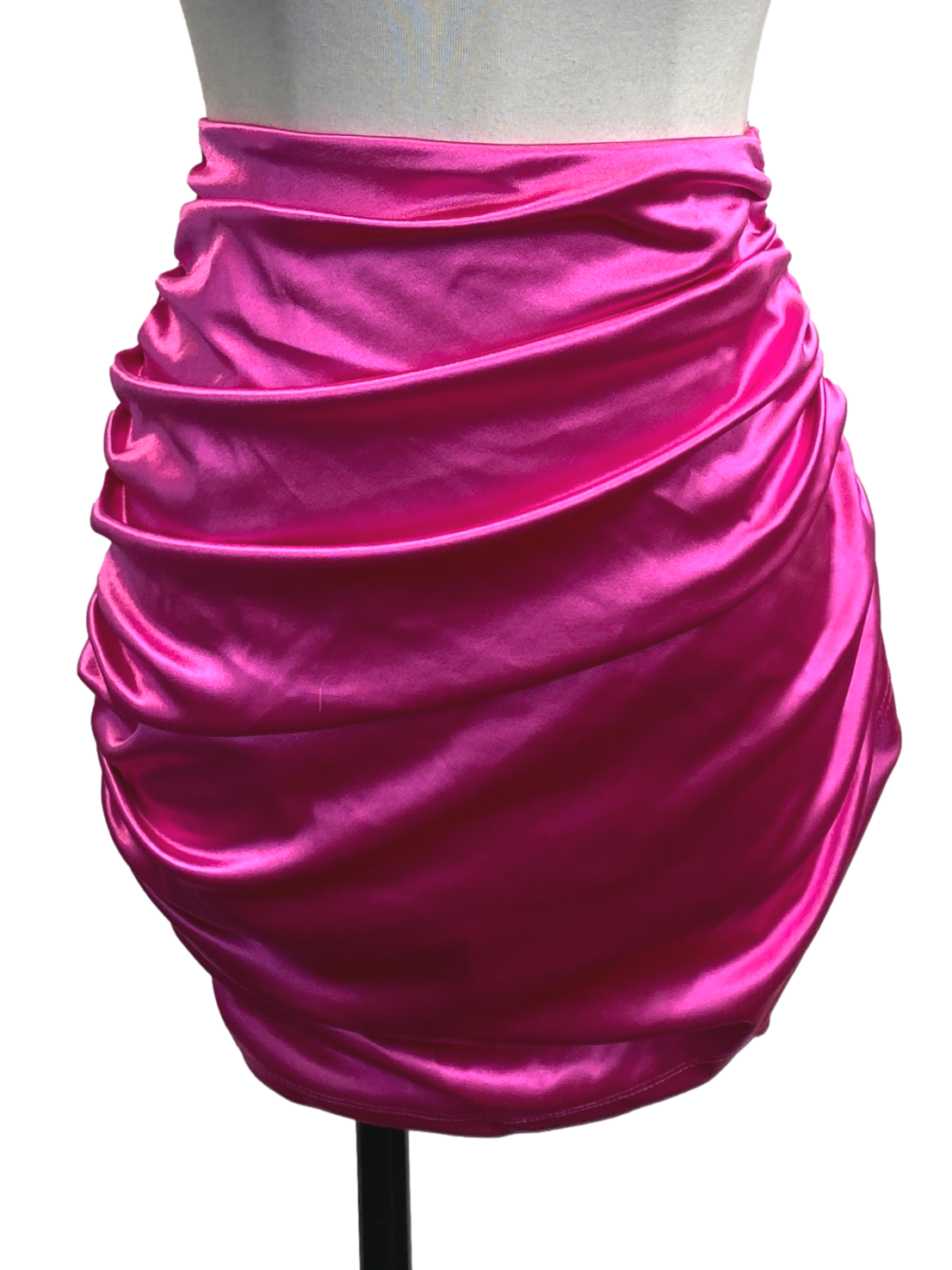 Hot Pink Gathered Skirt