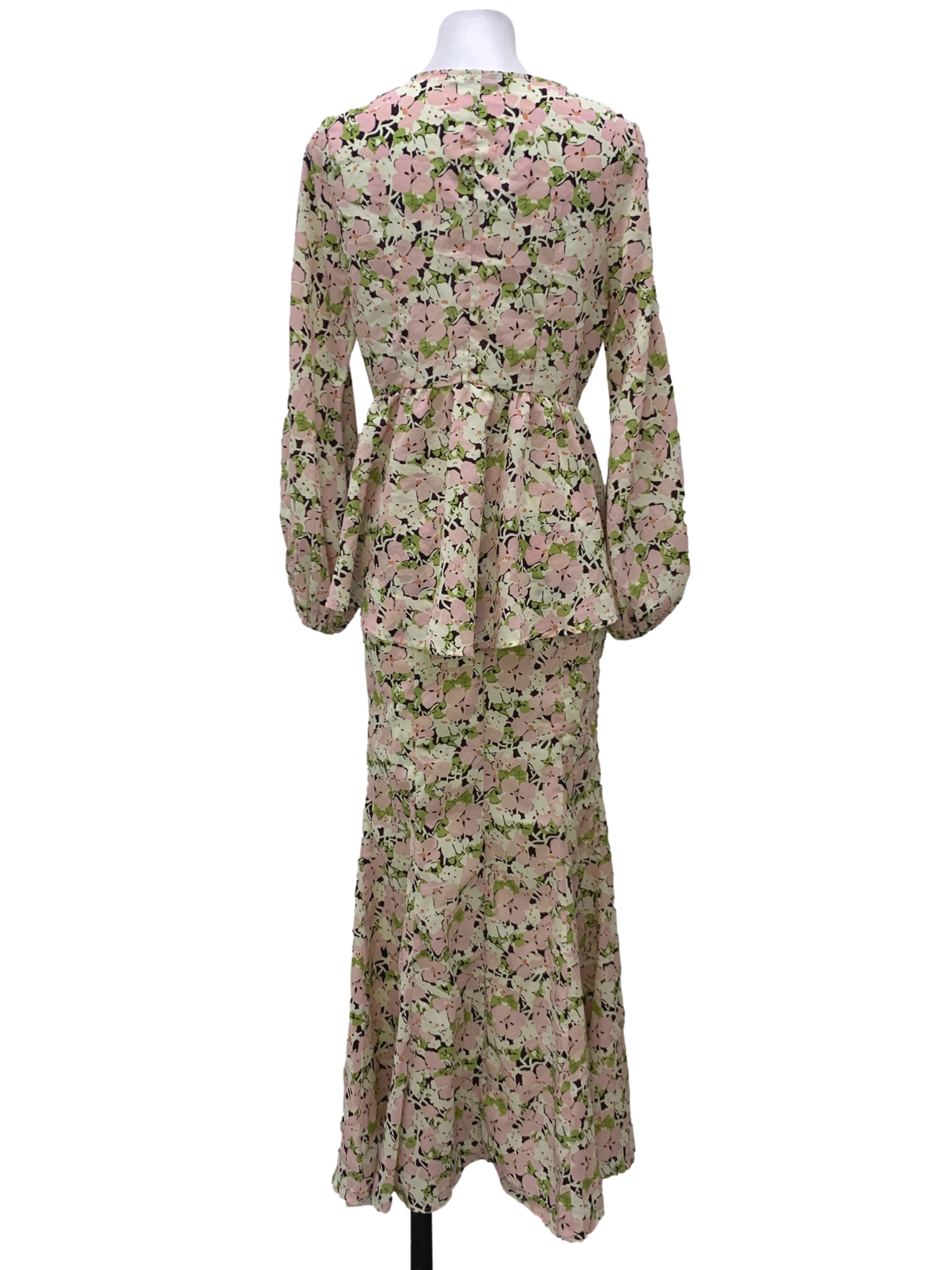 Blush Pink Floral Baju Kurung Set