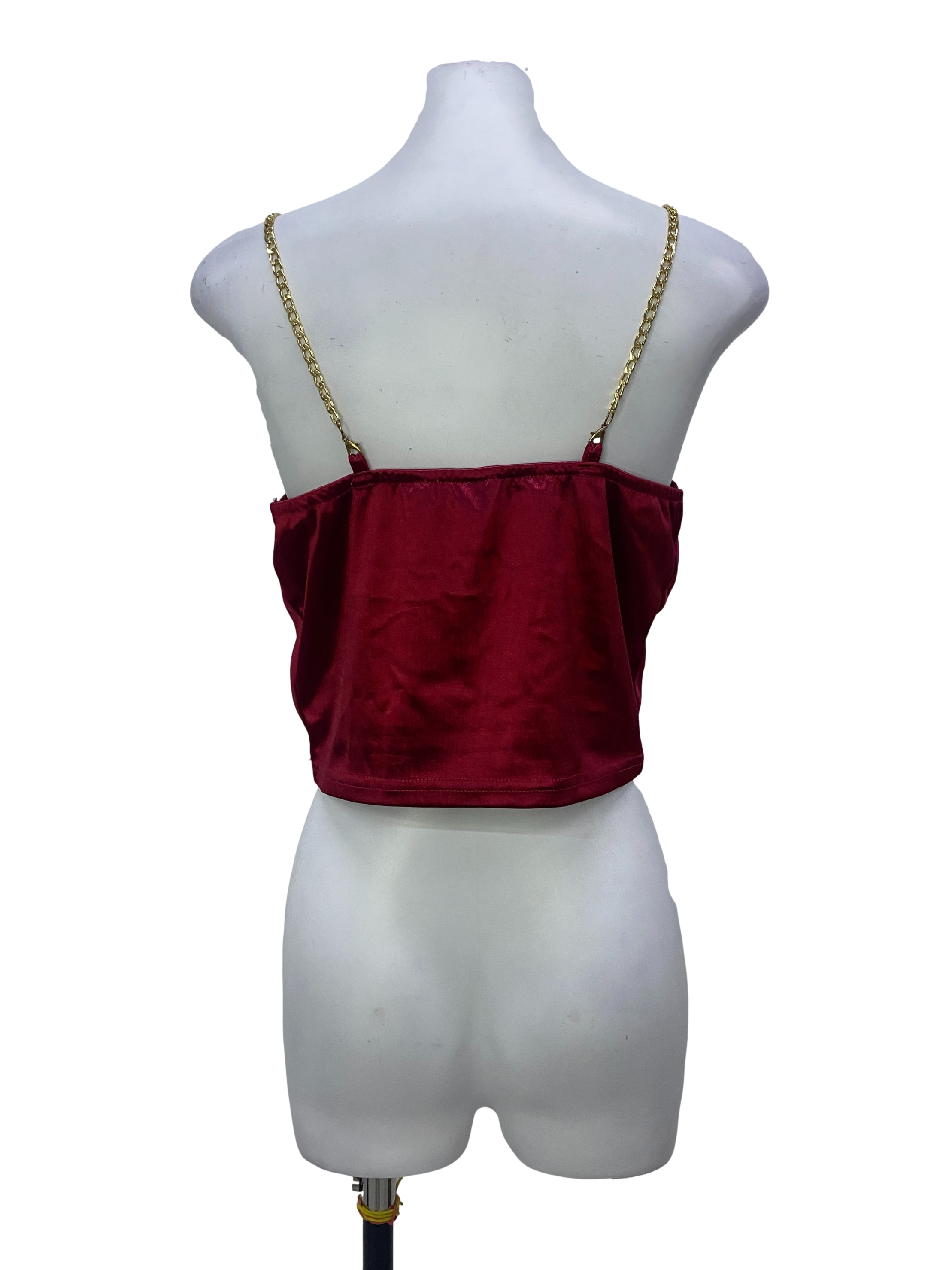 Wine Red Sleeveless Top