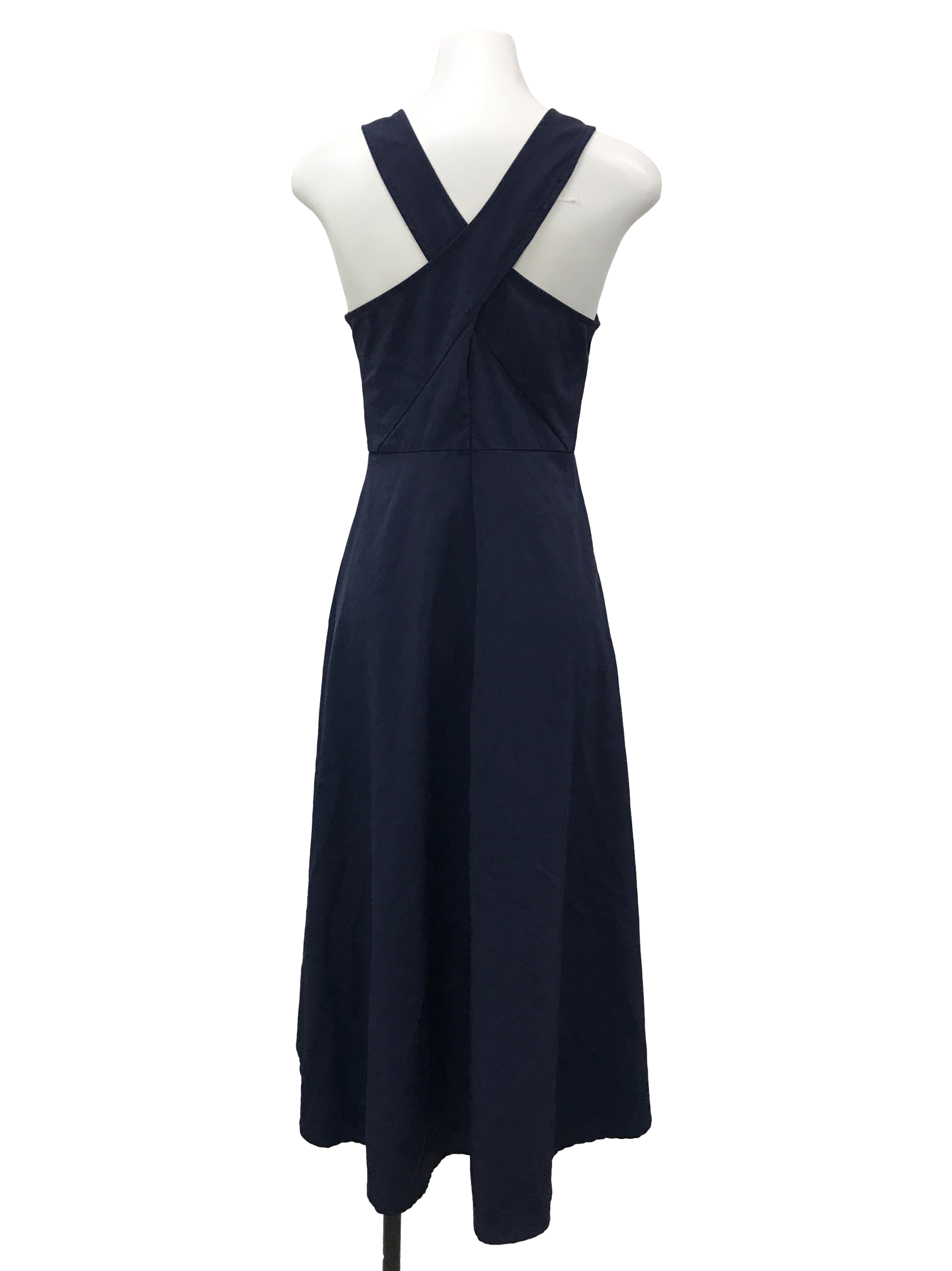 Navy Blue Cross Back Dress